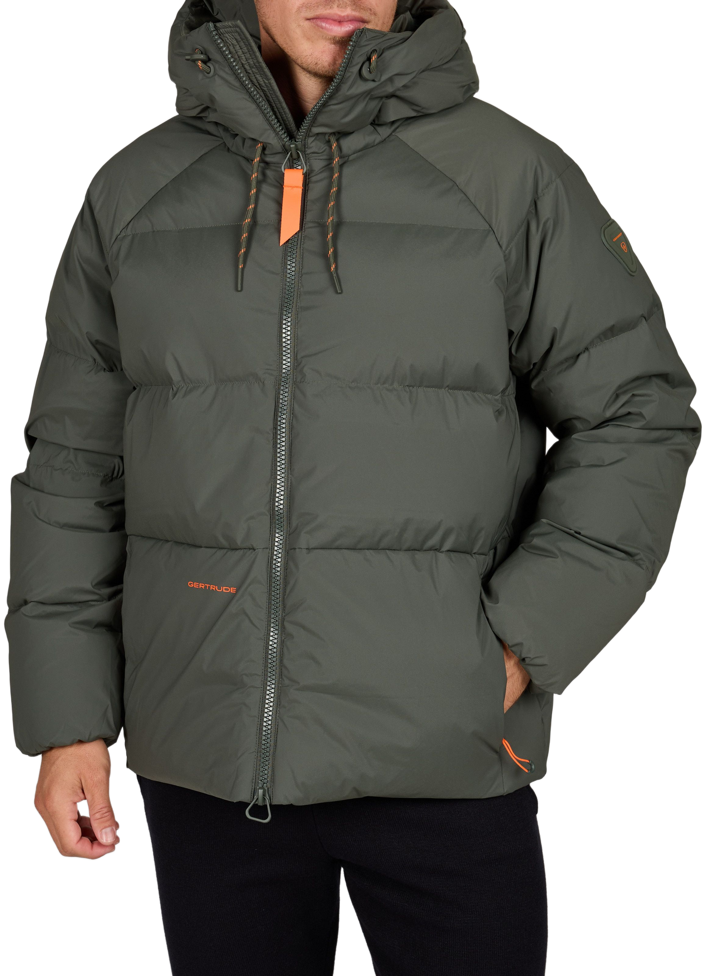 Quilted hooded Down jacket GERTRUDE Green