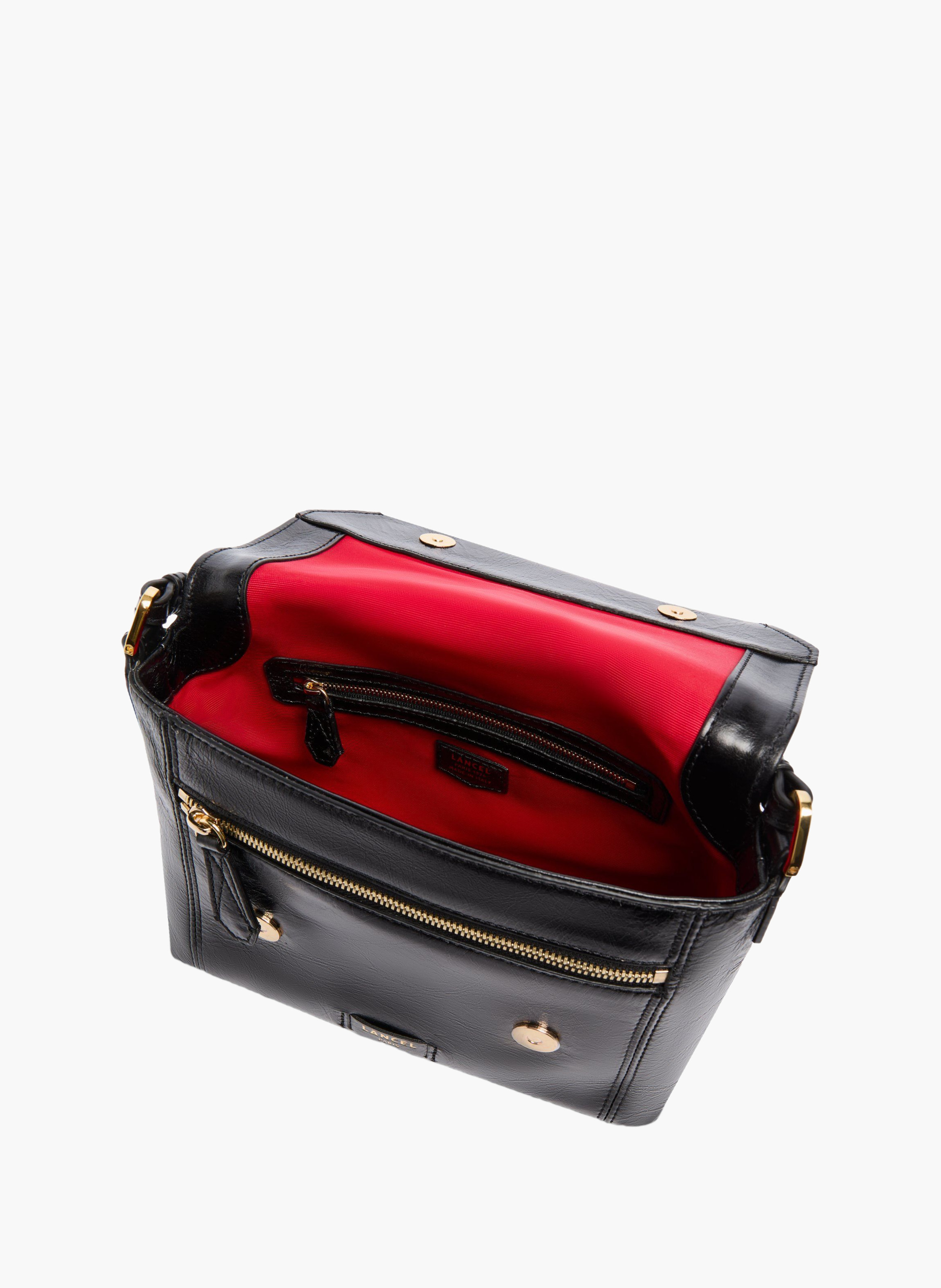 Sac à rabat ninon soft m de lancel - noir LANCEL Noir