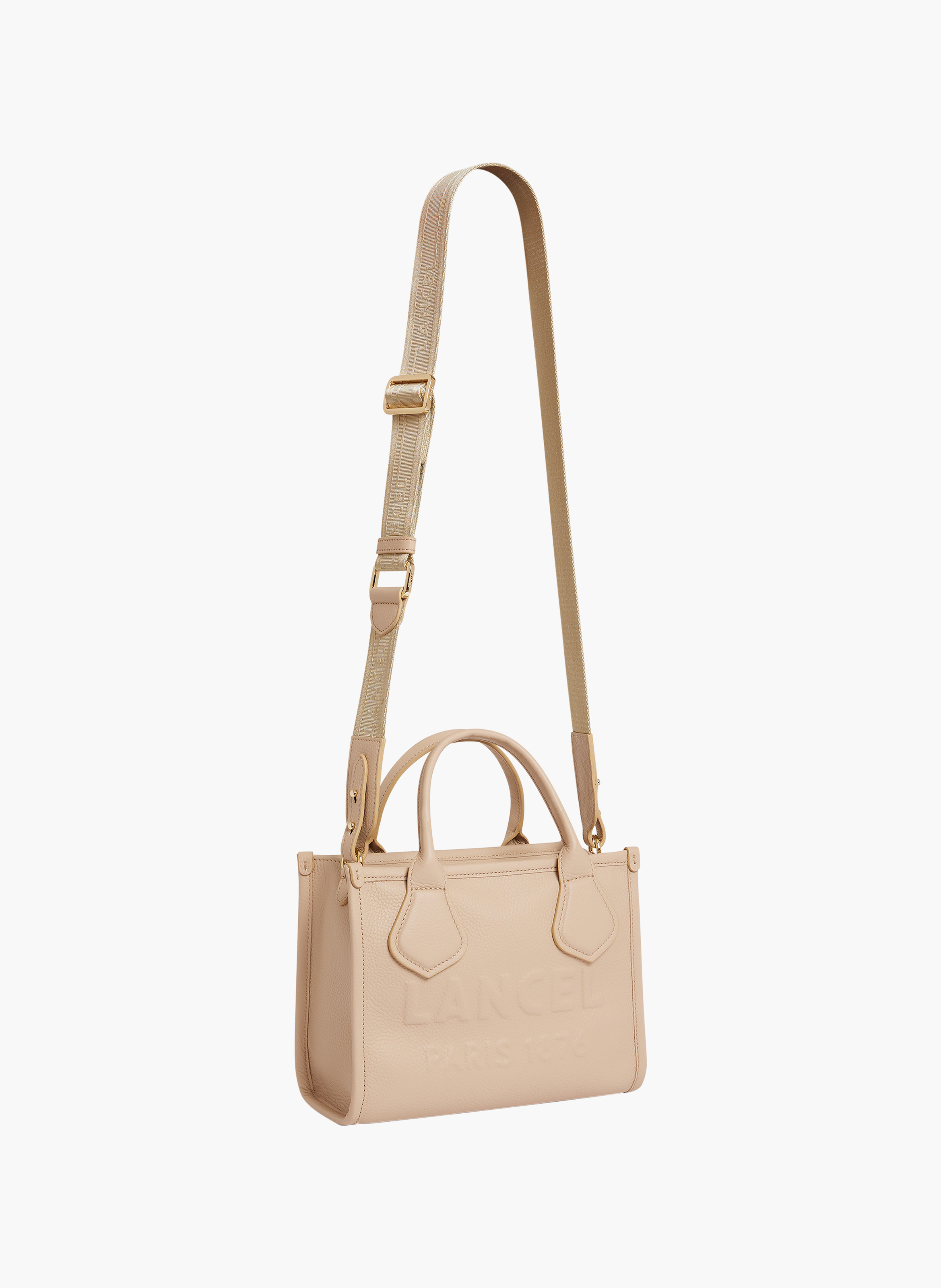 Sac cabas zippé s jour de lancel en cuir LANCEL Beige