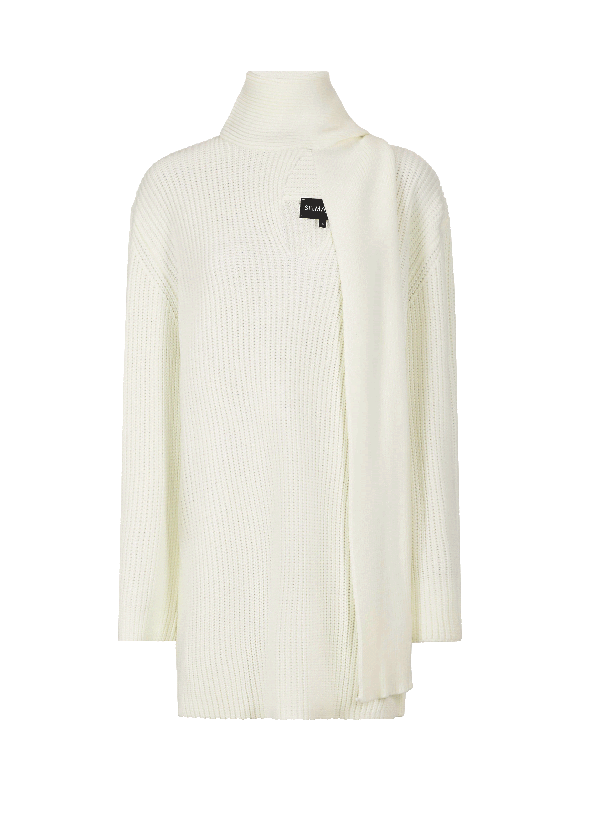 Robe avec col noué en maille