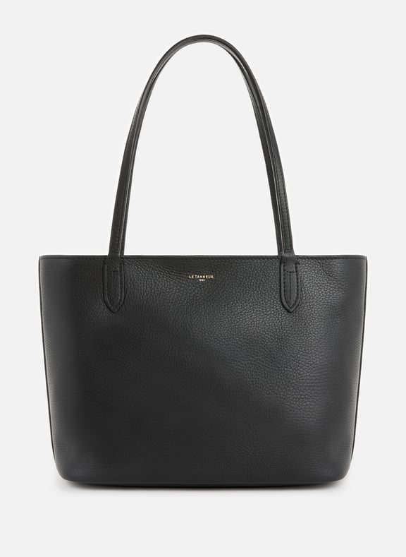 Sac cabas Louise petit modèle en cuir Noir by LE TANNEUR LE TANNEUR Sac cabas Louise petit modèle en cuir Noir
