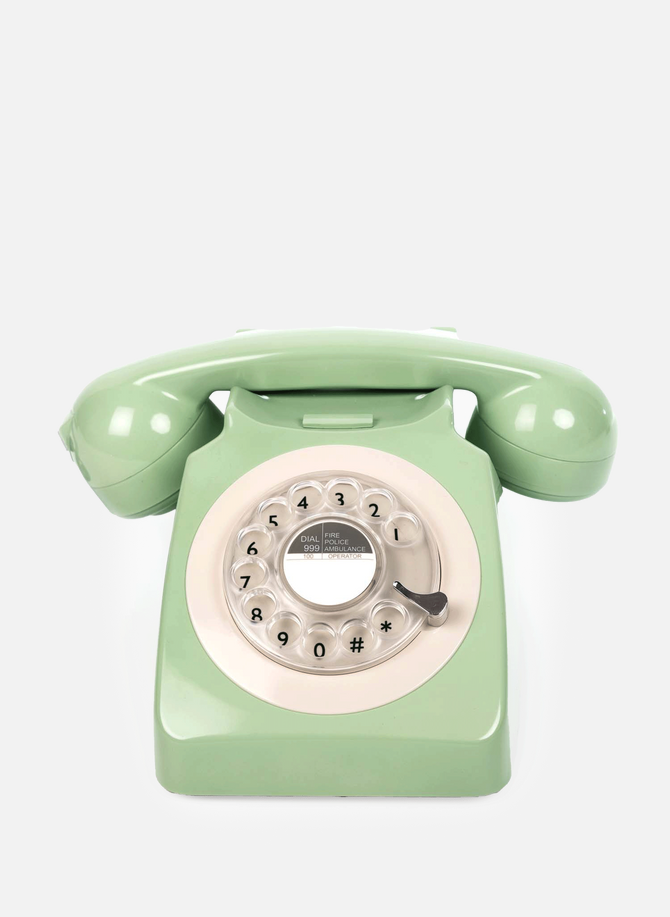 GPO RÉTRO Grünes Telefon mit Wählscheibe