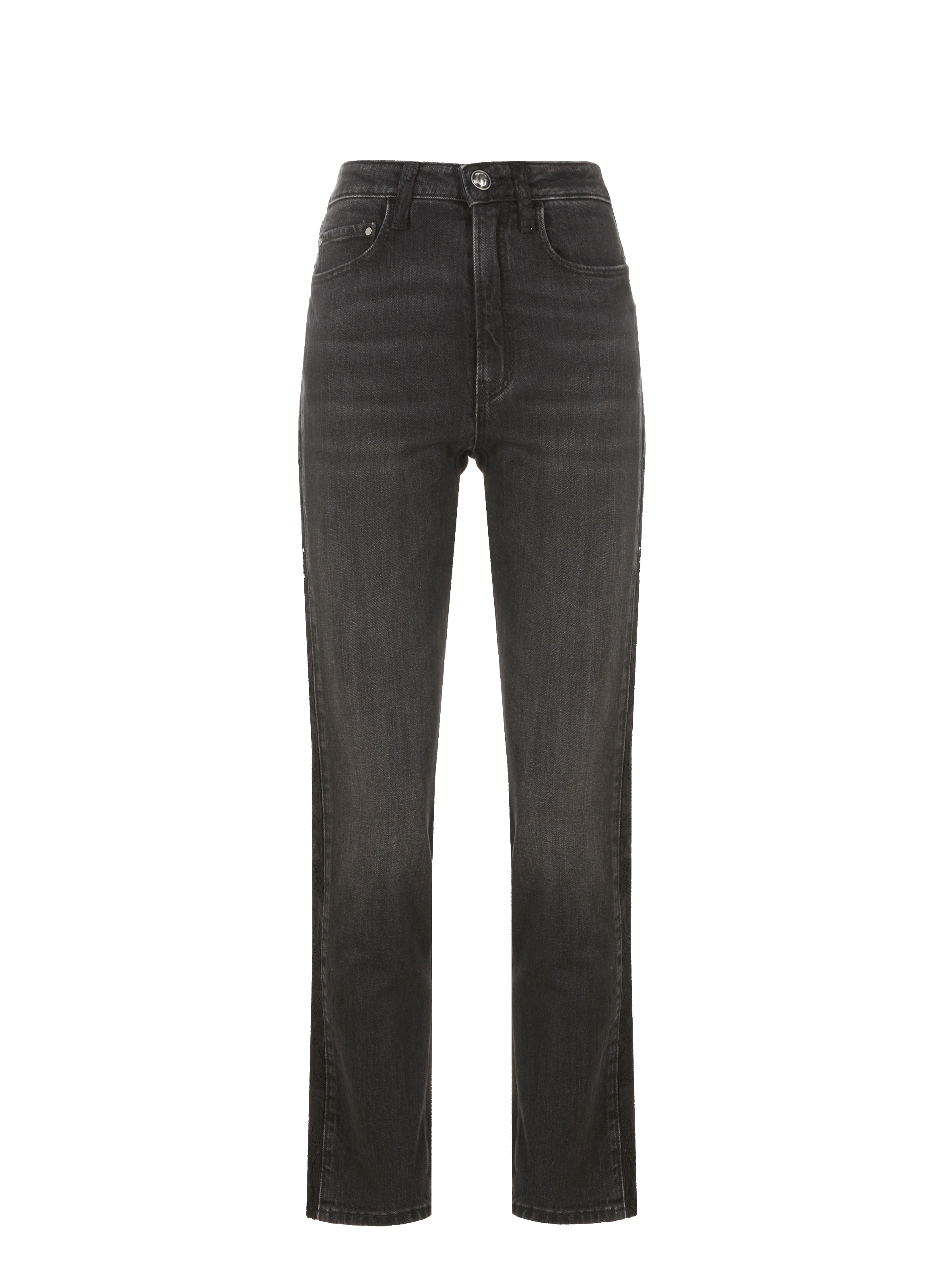 Jean taille haute en coton