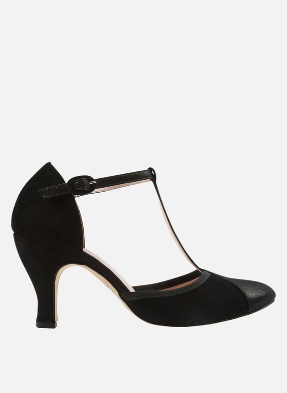 Salomés à talons en cuir velours salomes baya Noir by REPETTO REPETTO Salomés à talons en cuir velours salomes baya Noir