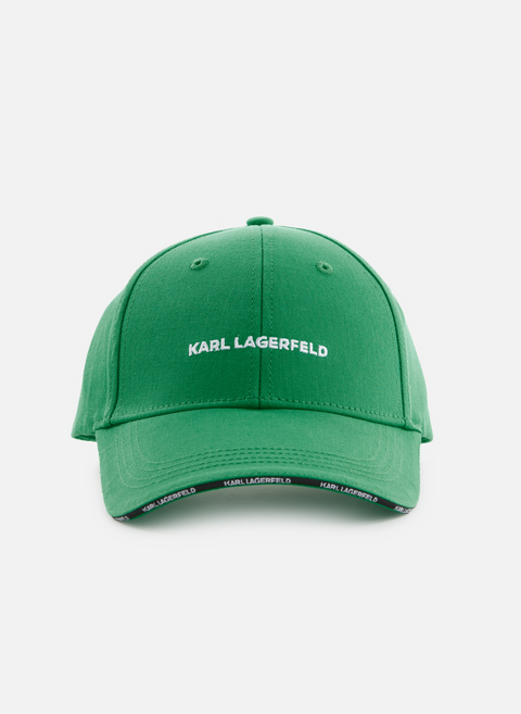 قبعة قطنية باللون الأخضركارل لاغرفيلد 
