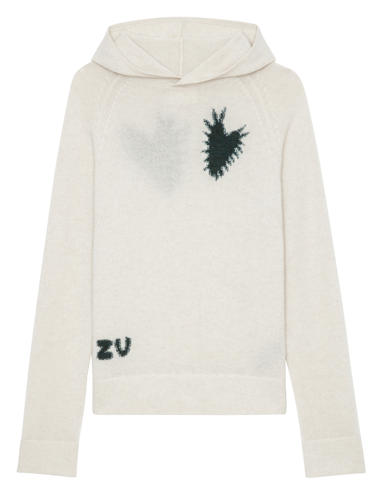 Sweat à capuche en cachemire moony ZADIG&VOLTAIRE Blanc