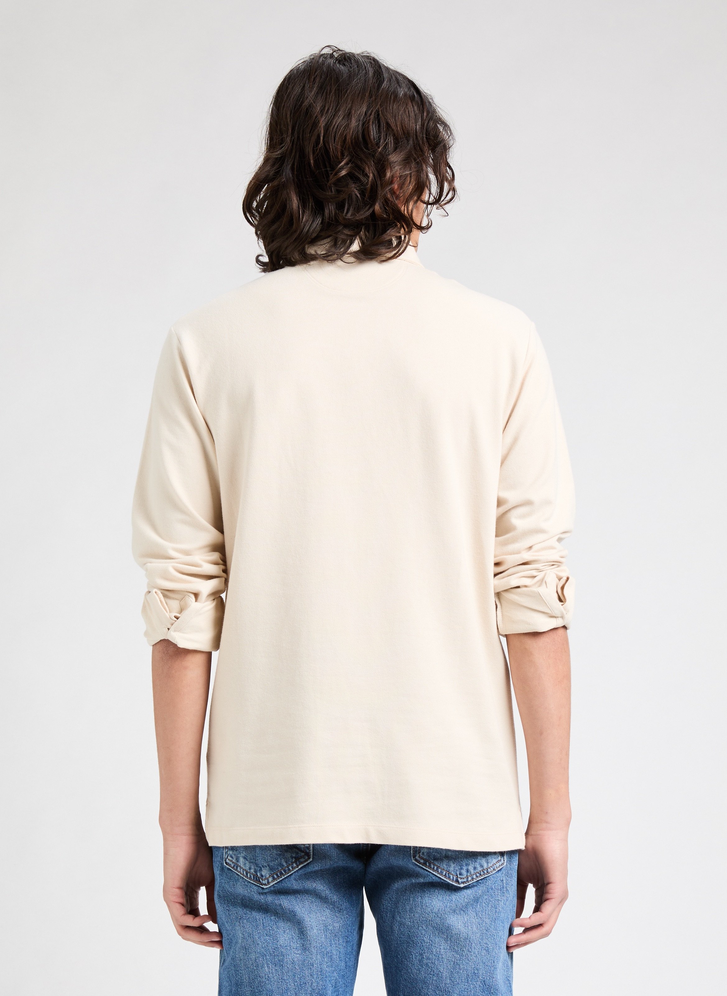 Polo en sergé de coton HACKETT Blanc