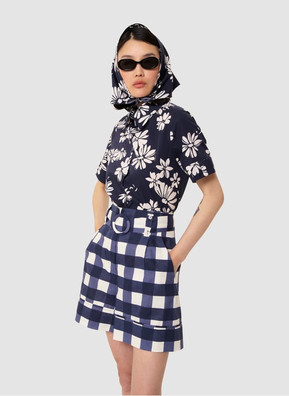 Chemise droite fleurs - charles Bleu by TARA JARMON TARA JARMON Chemise droite fleurs - charles Bleu