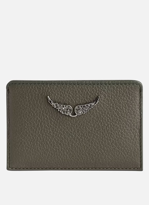 Porte-cartes en cuir zv pass Vert by ZADIG&VOLTAIRE ZADIG&VOLTAIRE Porte-cartes en cuir zv pass Vert