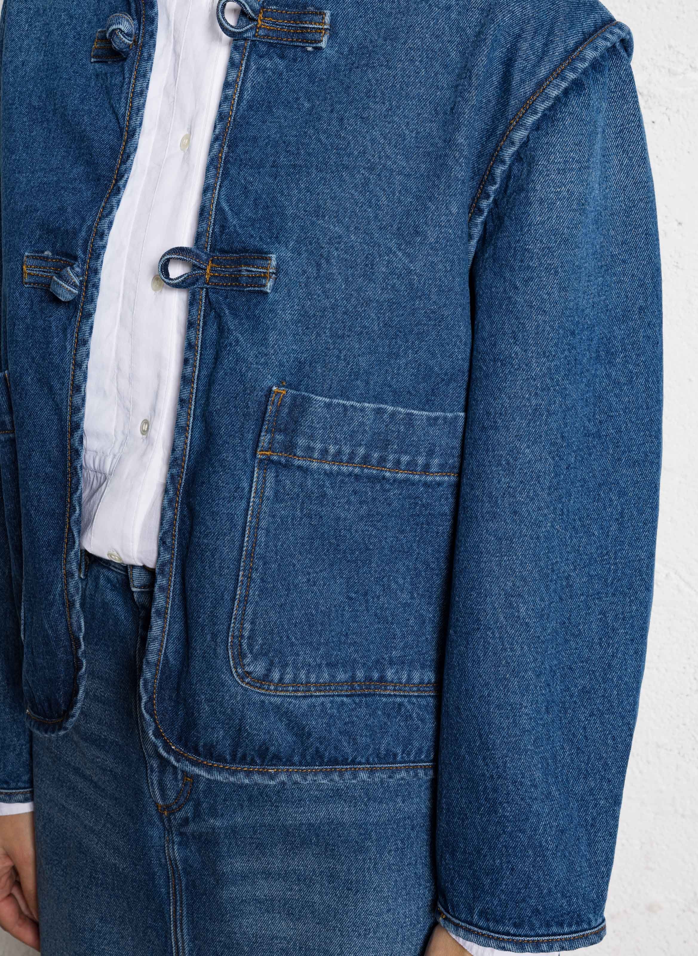 Veste droite en coton agatha SOEUR Bleu