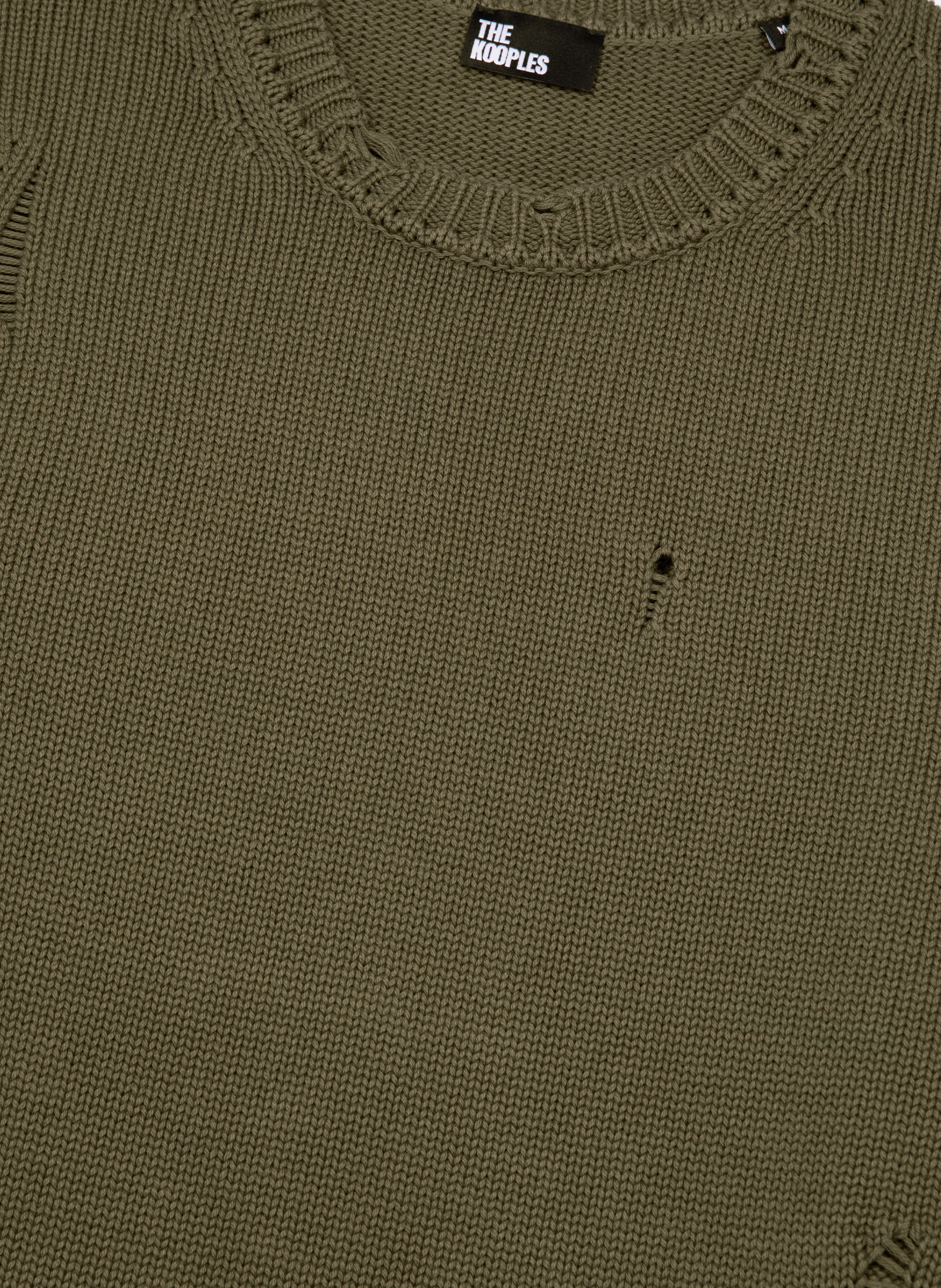 Pull avec détails ajourés THE KOOPLES Vert