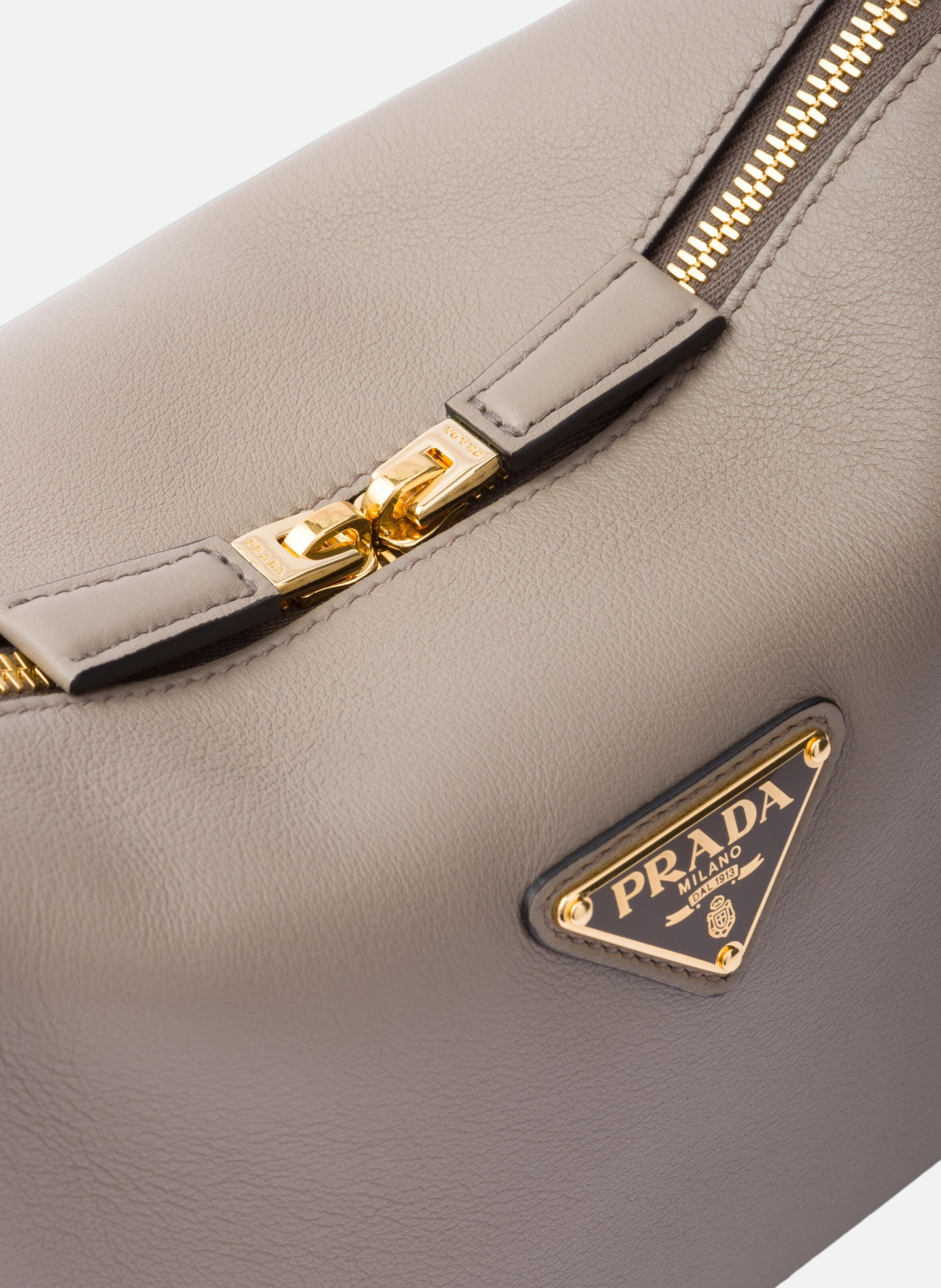Sac à bandoulière prada darling en cuir PRADA Gris