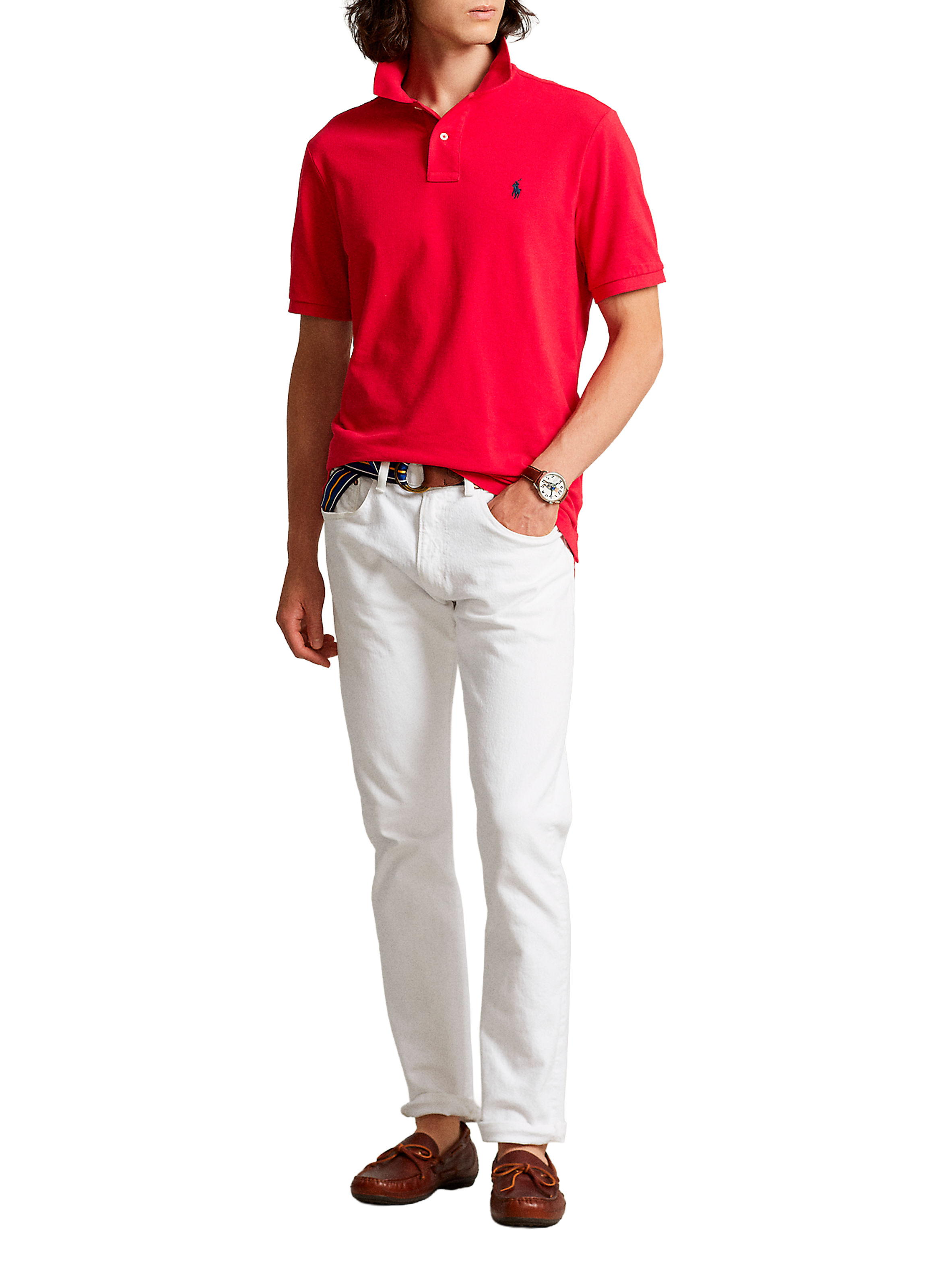 Polo en coton POLO RALPH LAUREN Rouge