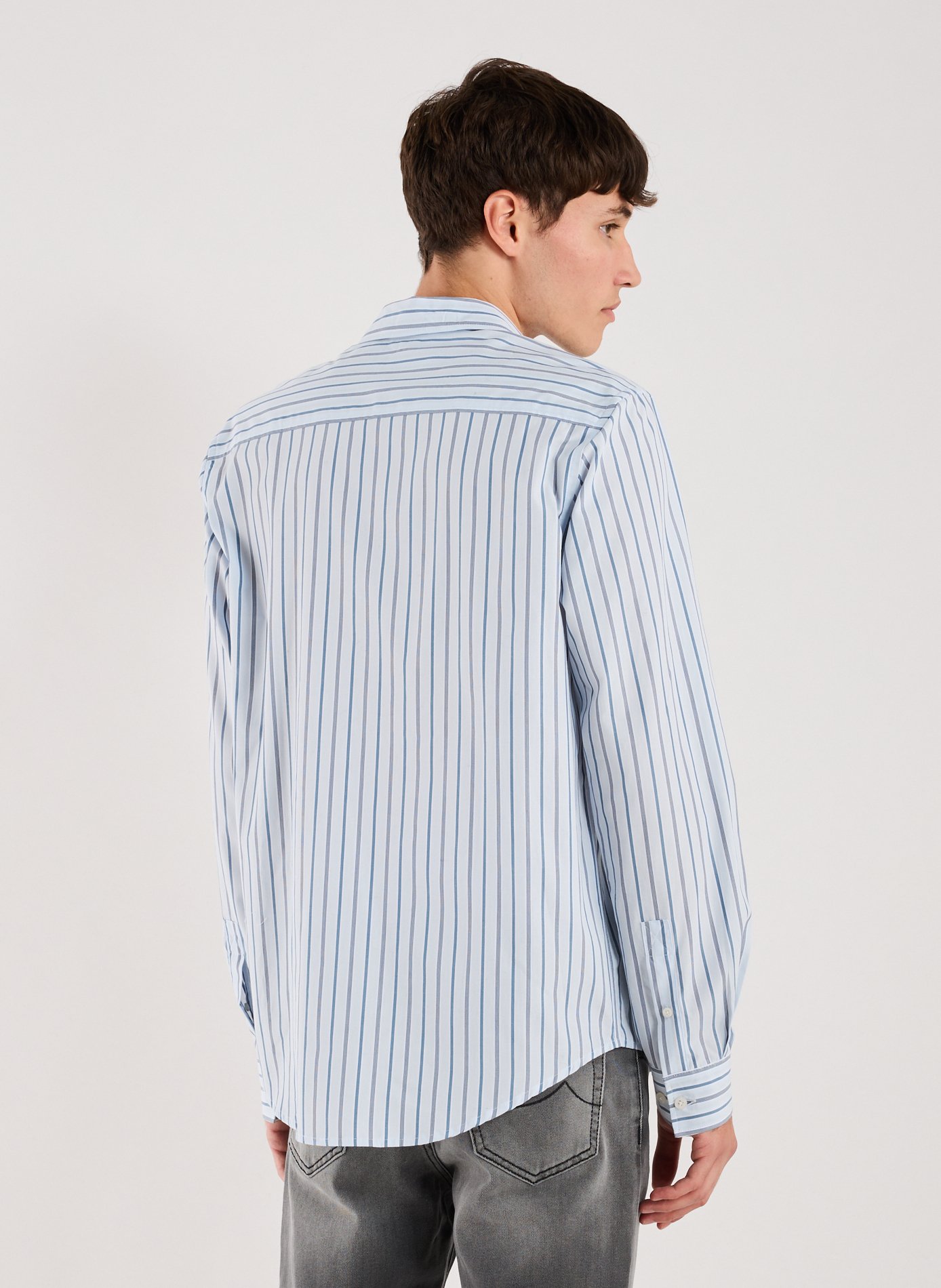 Chemise droite en coton SAMSOE SAMSOE Bleu