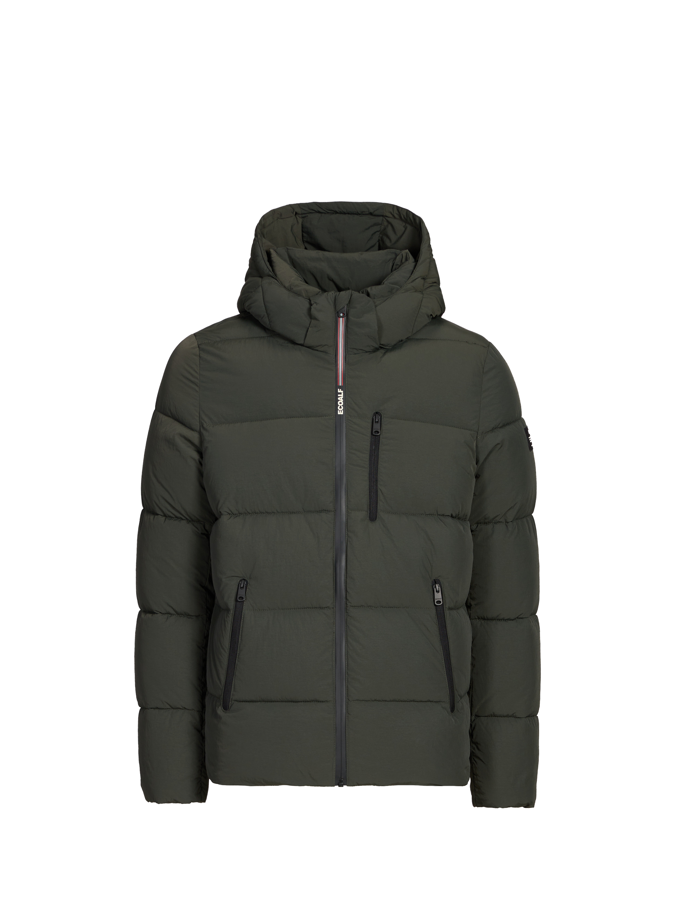 Quilted parka with removable hood ECOALF Khaki