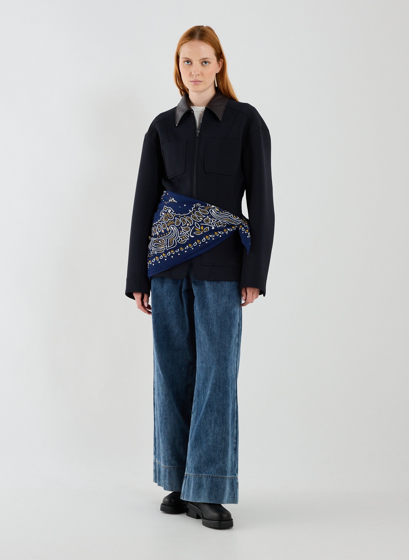 Foulard imprimé WILD Bleu