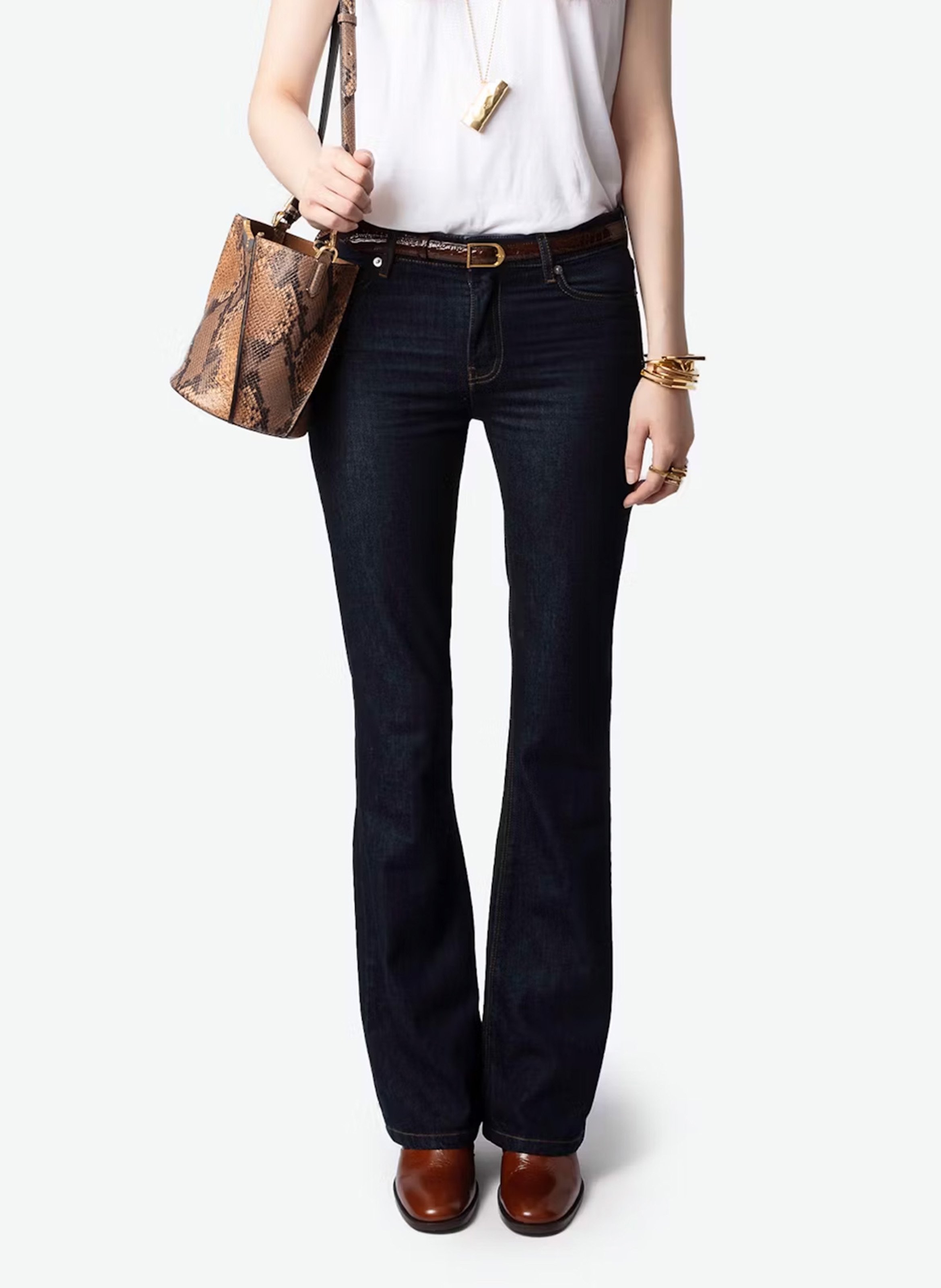 Jean flare en coton eclipse ZADIG&VOLTAIRE Bleu