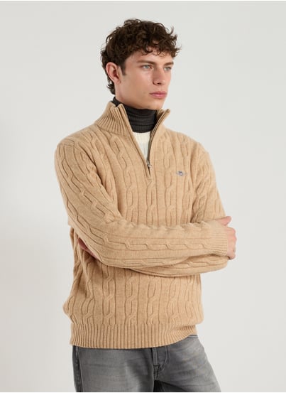 Pull en laine à col rond - Beige - Homme - 29.00€ - Kiabi Pull en laine à col rond - Beige - Homme - 29.00€ - Kiabi