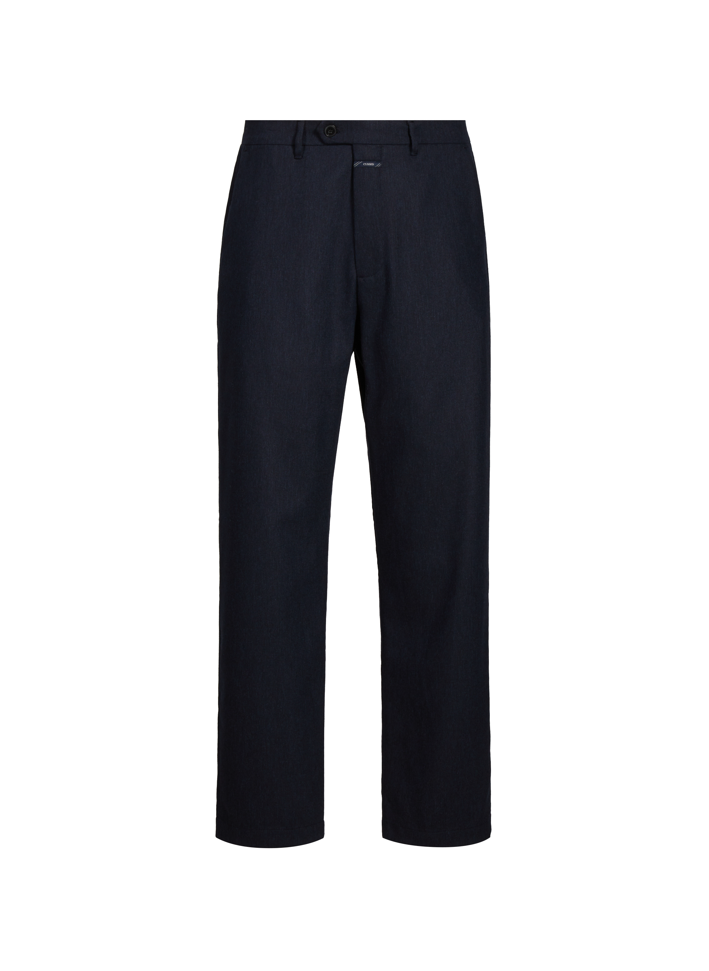 CLOSED Pantalon droit Fairport en laine mélangée Bleu
