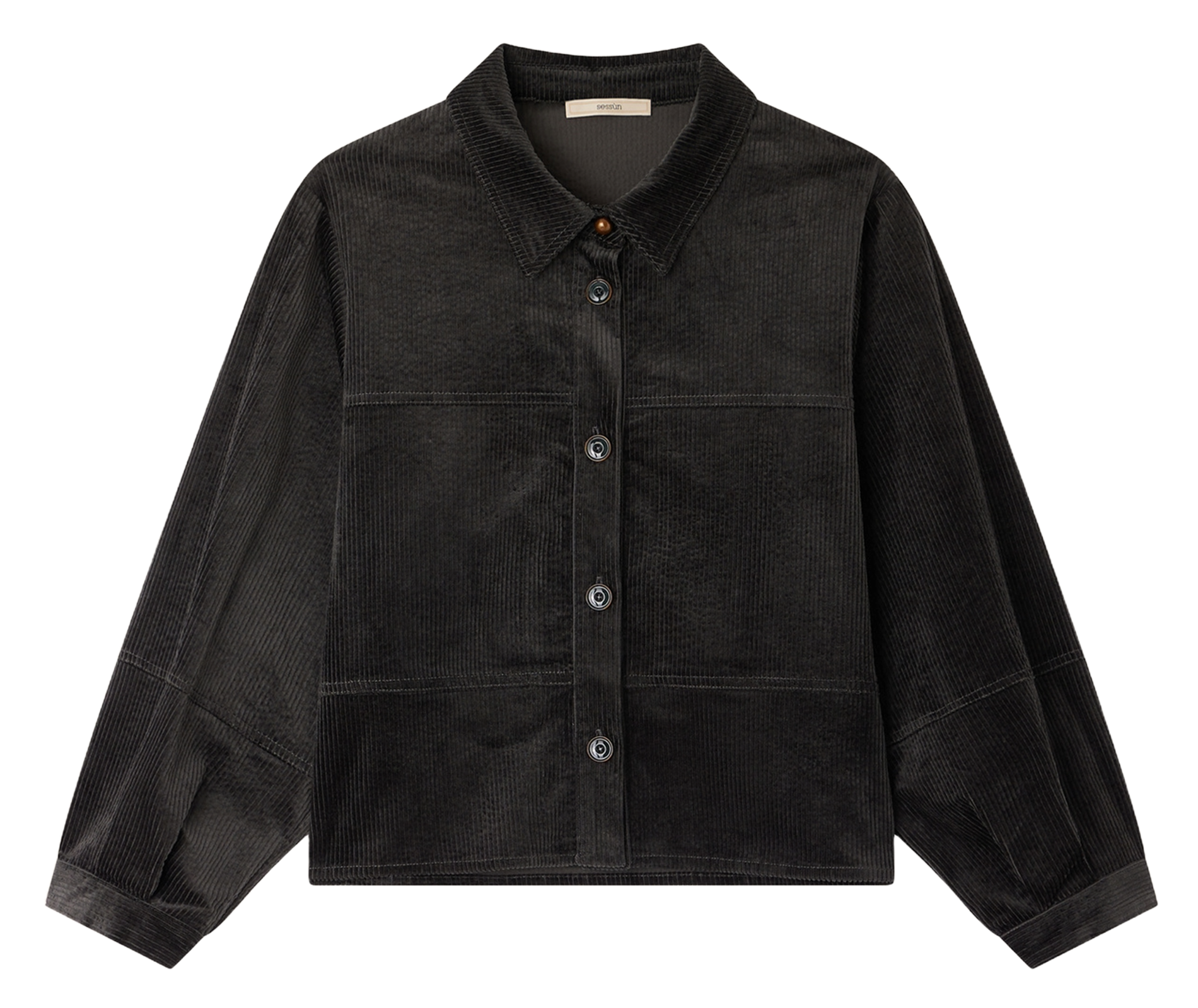 Surchemise ample courte en coton mélangé leotown SESSUN Bleu