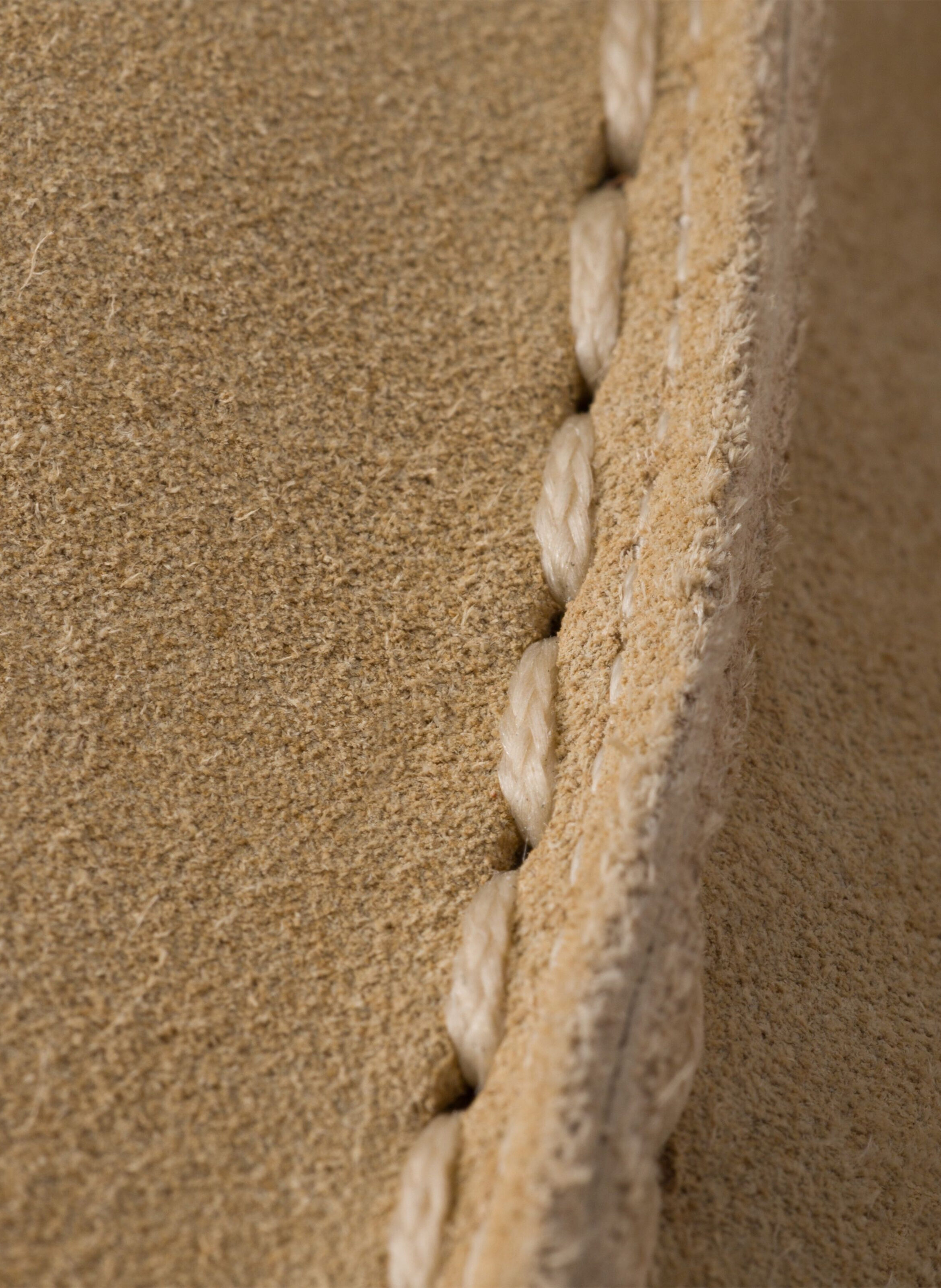 Mules en veau velours et shearling PRADA Beige