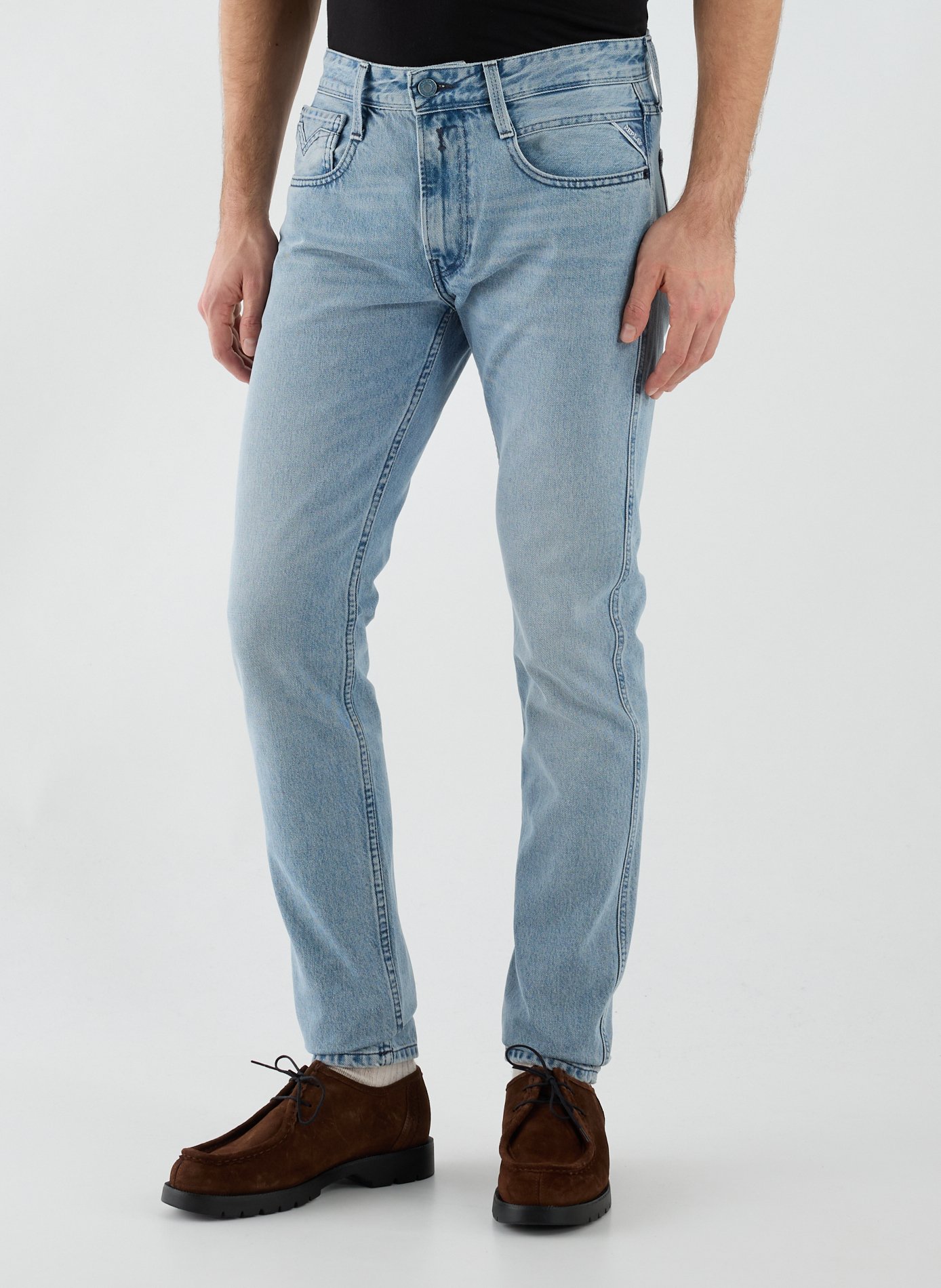 Jeans slim en coton REPLAY Bleu