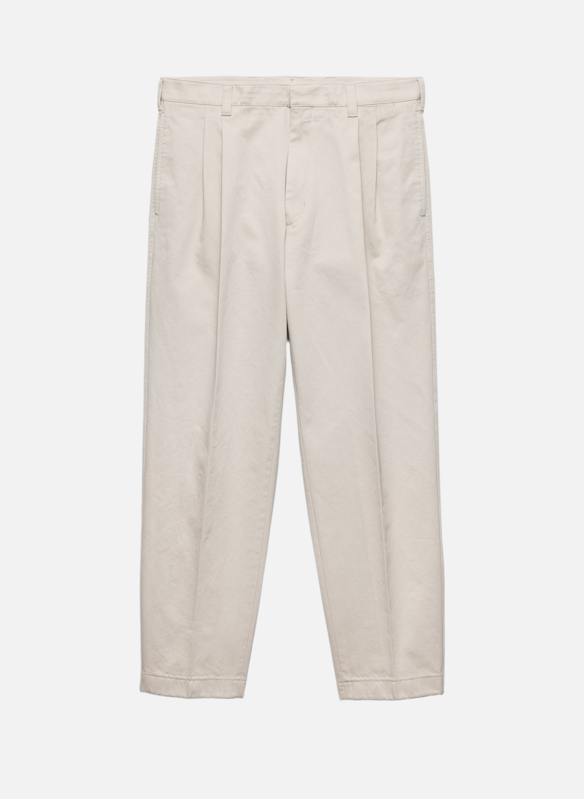 Pantalon en coton PRADA Beige