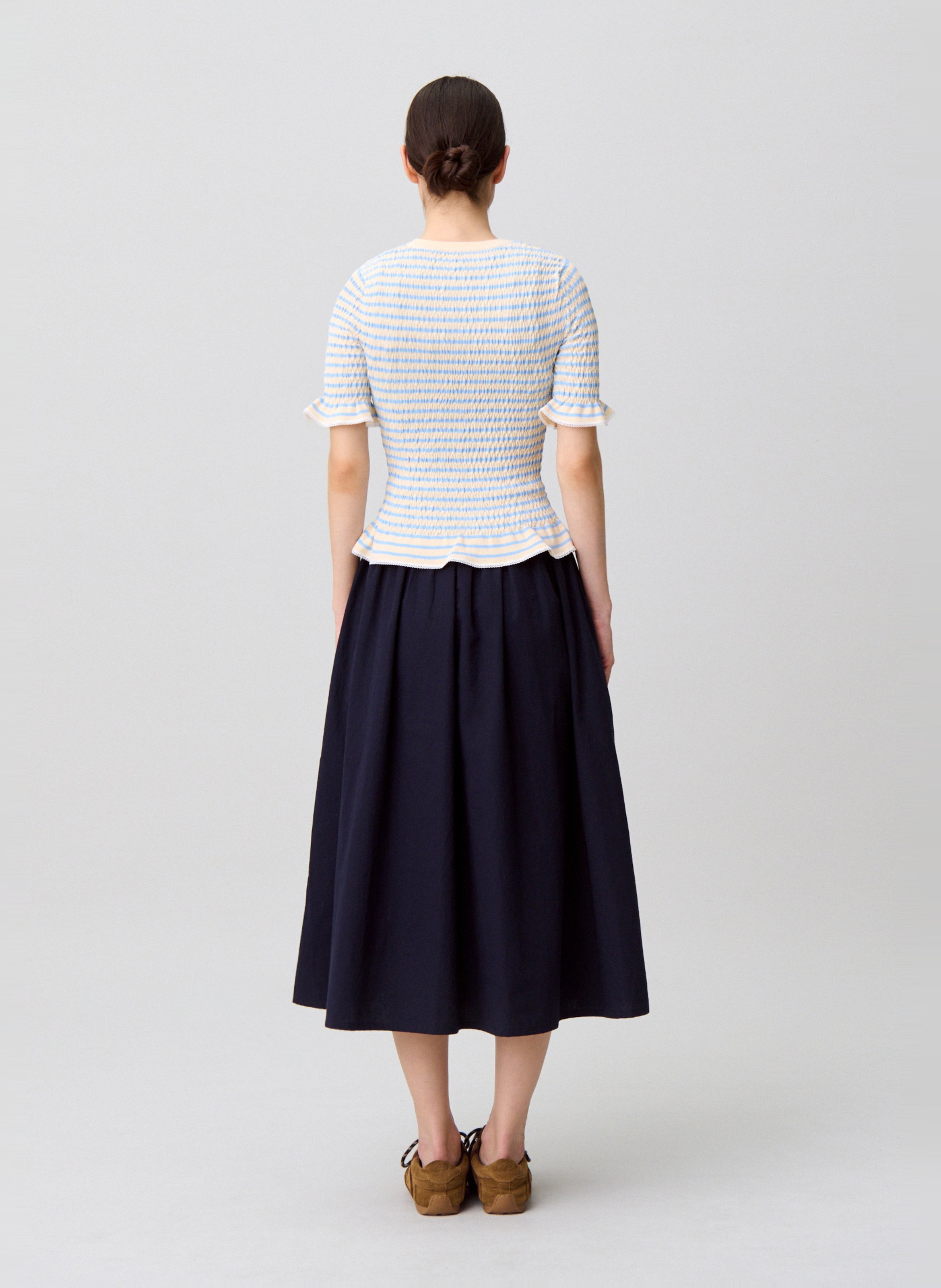 Top ajusté col rond en maille CLAUDIE PIERLOT Multicolore