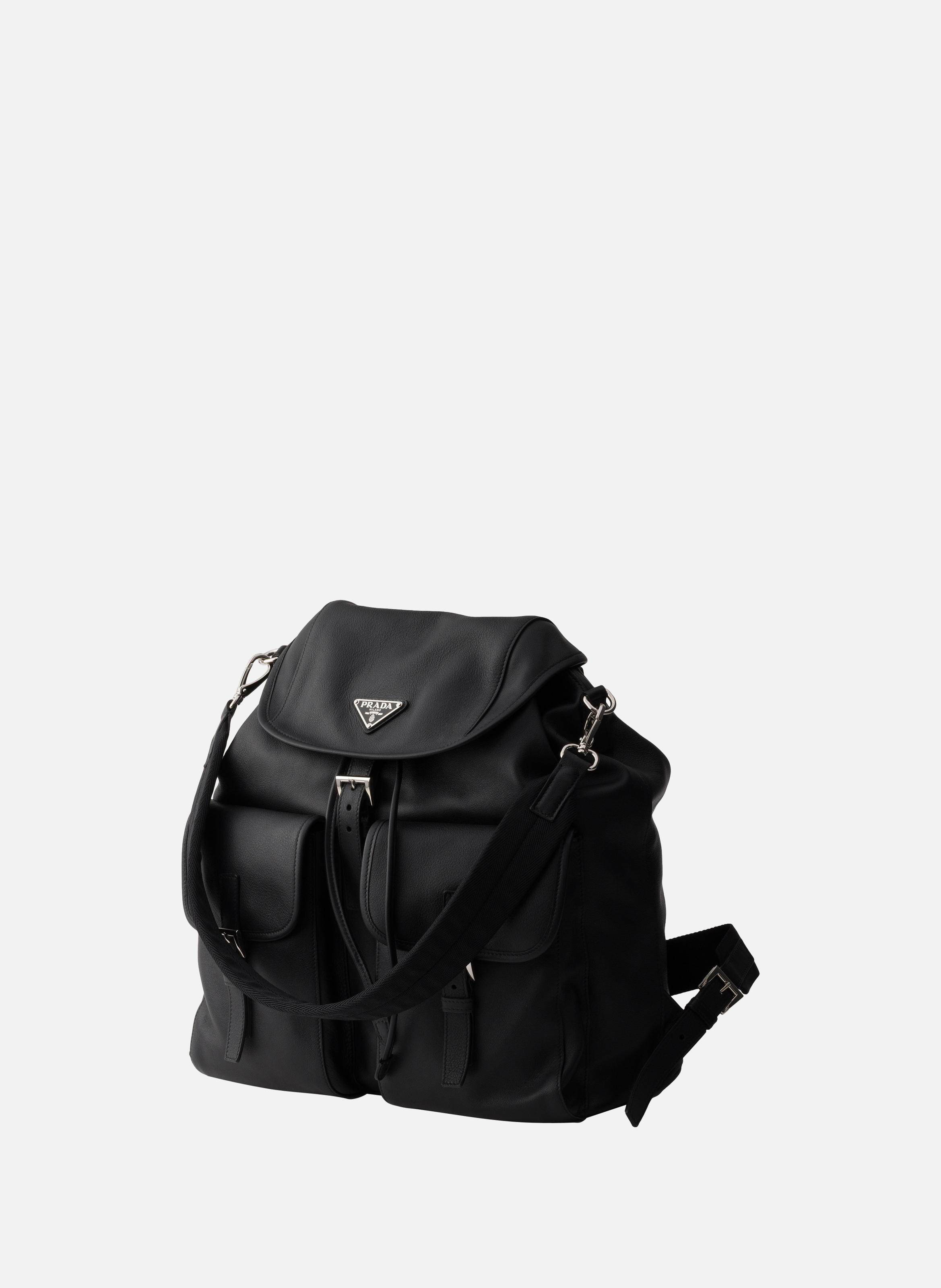 Sac à dos en cuir PRADA Noir