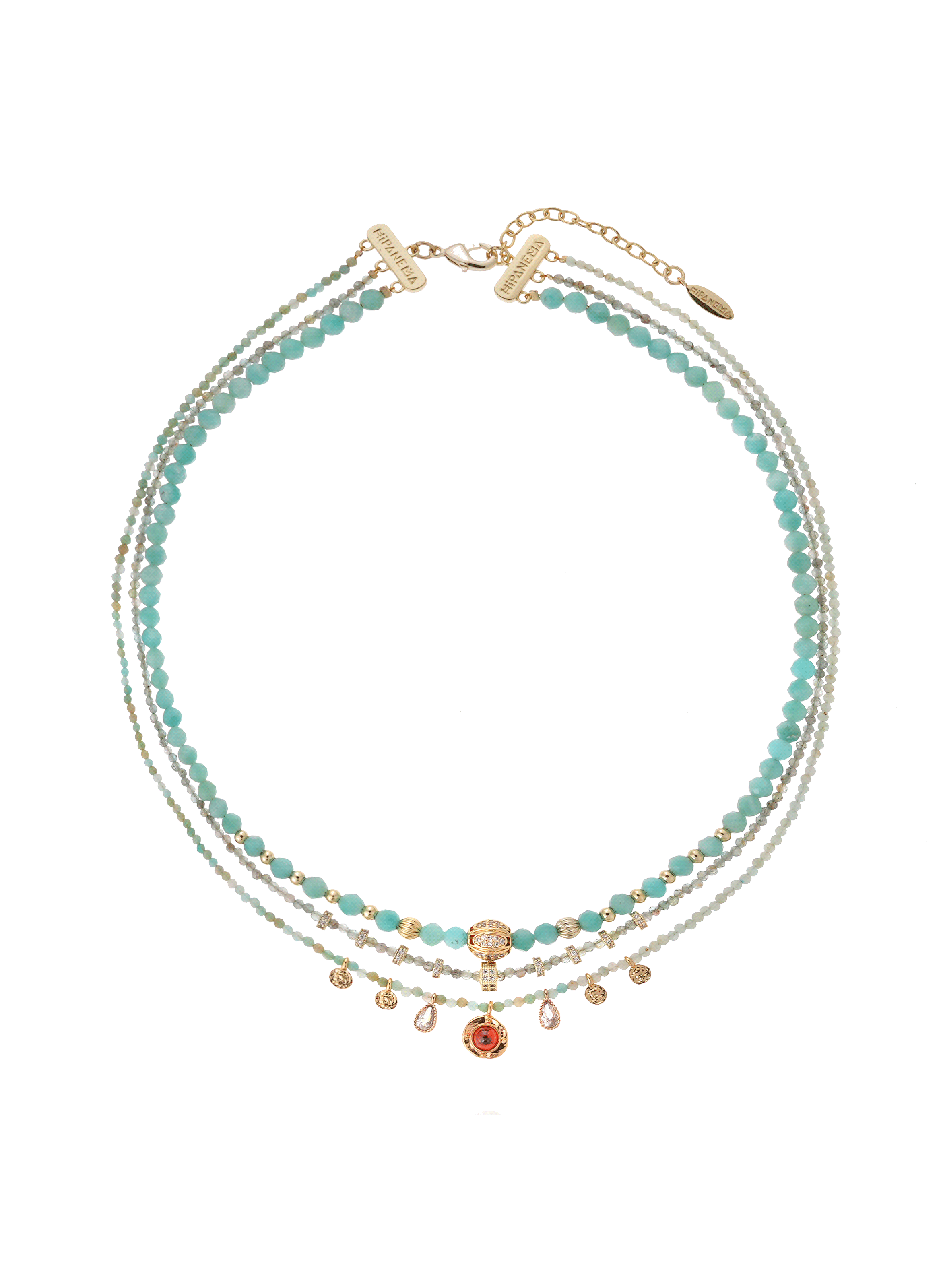 Collier multirangs de perles jolane HIPANEMA Bleu