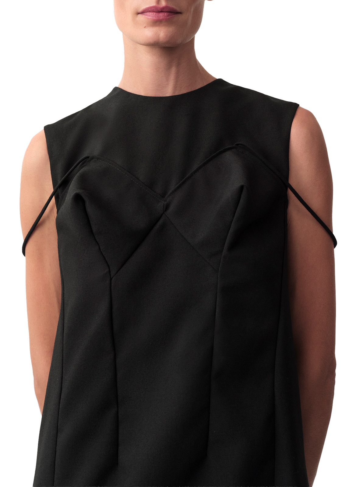 Robe longue Pina en laine Calvin Klein Collection Noir