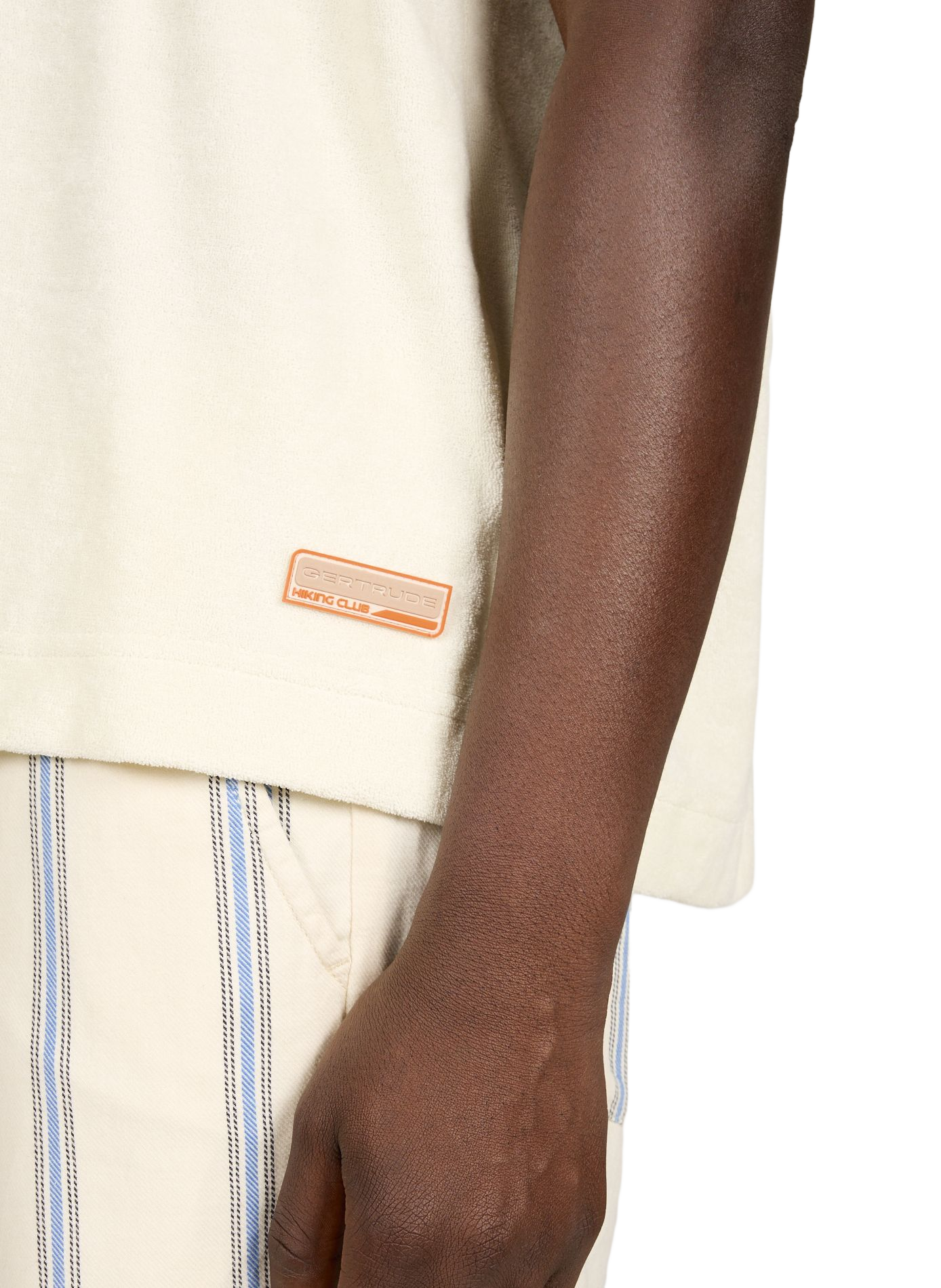 Oversized Terry T-shirt Toby in mixed cotton GERTRUDE ET GASTON Beige