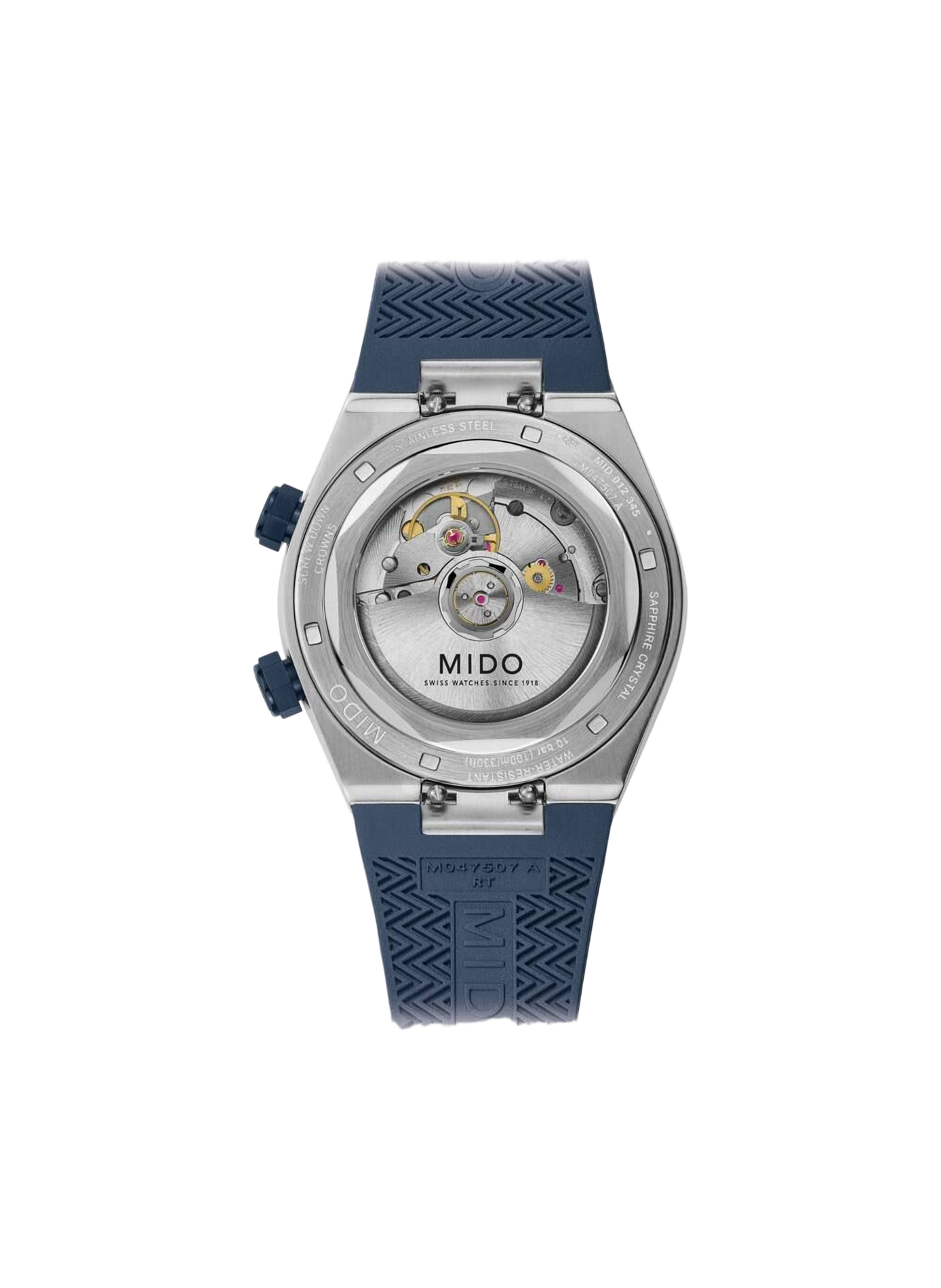 Montre Multifort 8 Two Crowns en acier inoxydable MIDO Bleu
