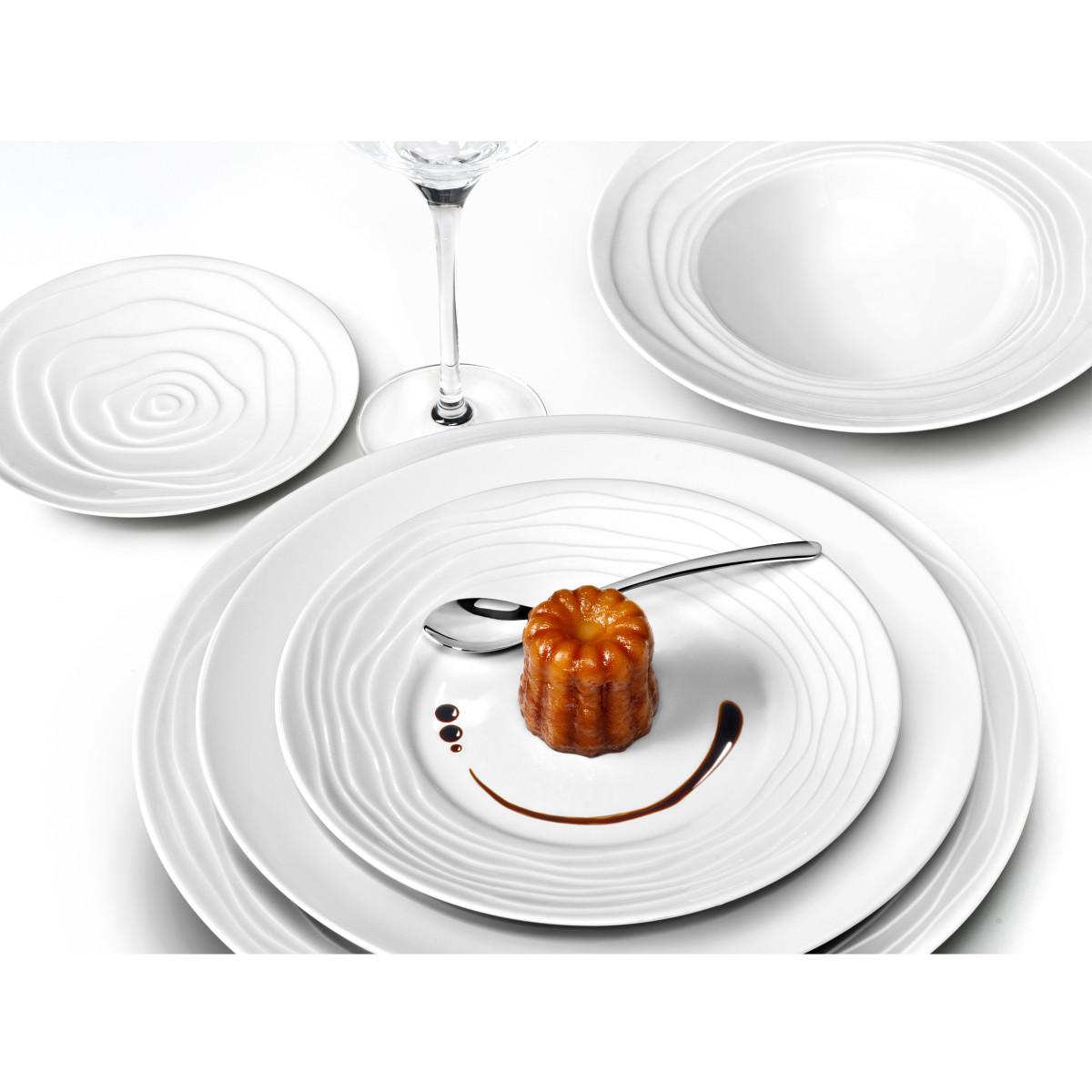 Onde - assiette à pain 15.5 cm (lot de 6) MEDARD DE NOBLAT Blanc