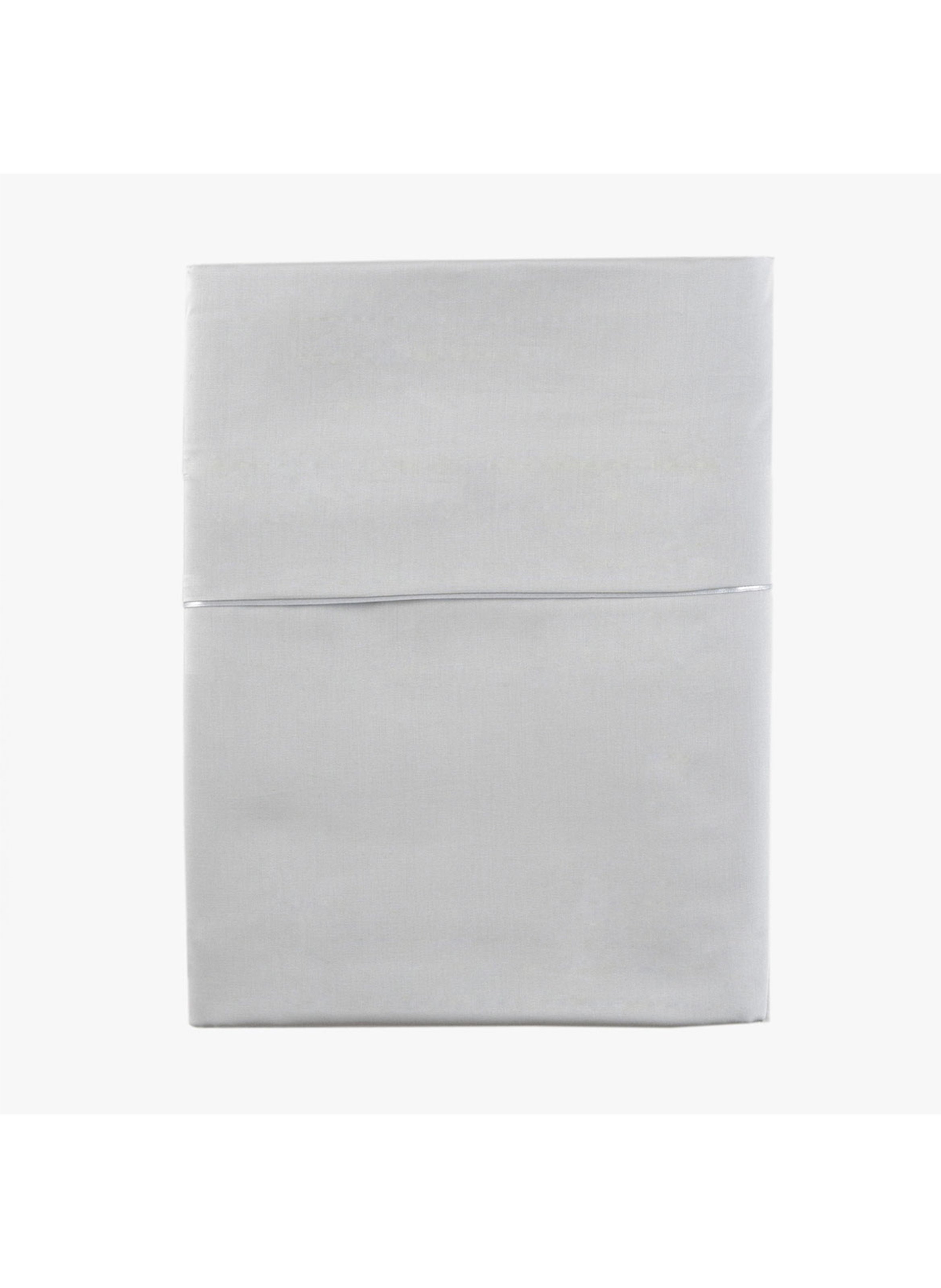 Drap plat uni en satin de coton bio, teophile ALEXANDRE TURPAULT Gris