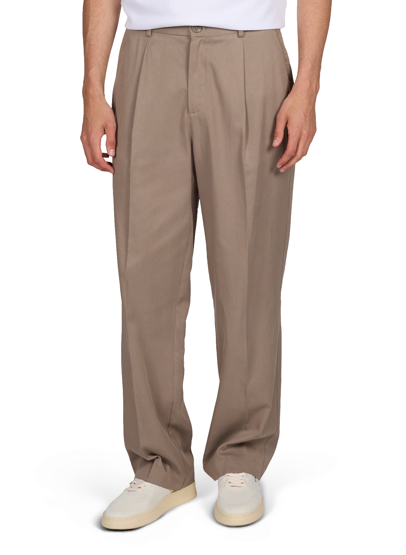Reece cigarette pants in lyocell and cotton LES DEUX Brown
