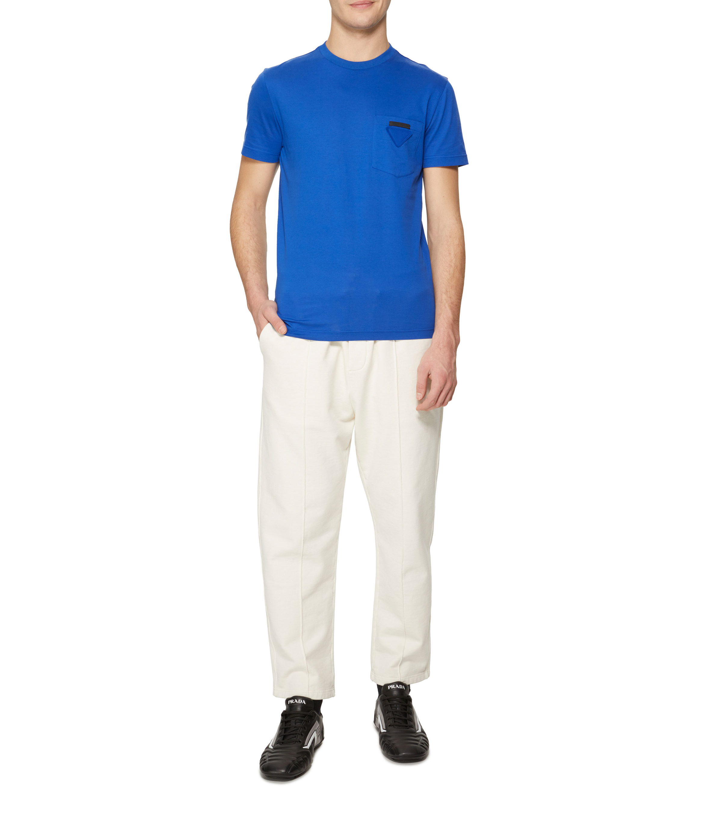 Oxford leather sneakers PRADA Black