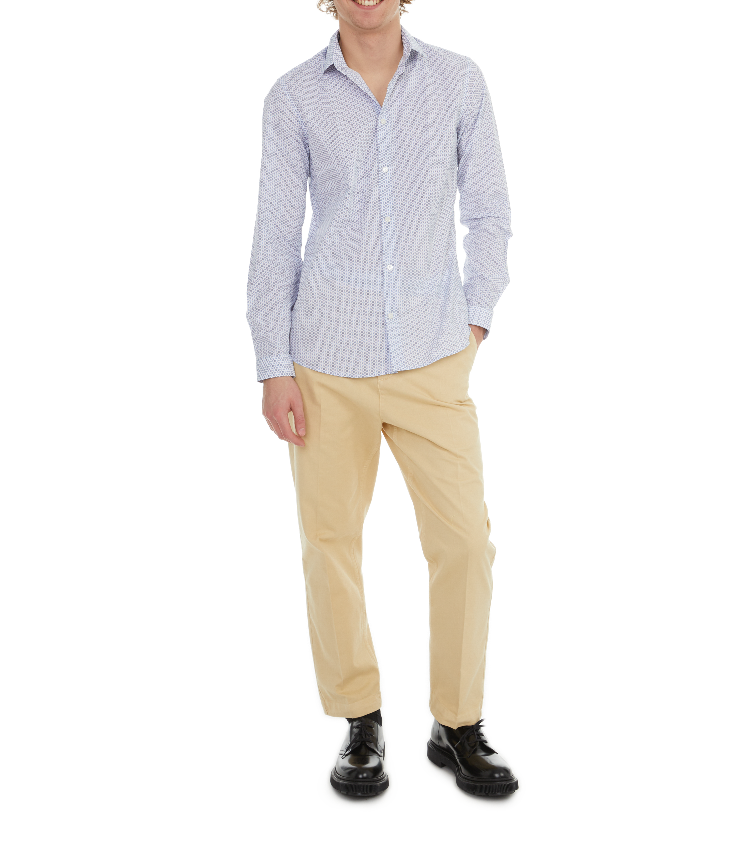 Chemise imprimée en coton AU PRINTEMPS PARIS Bleu