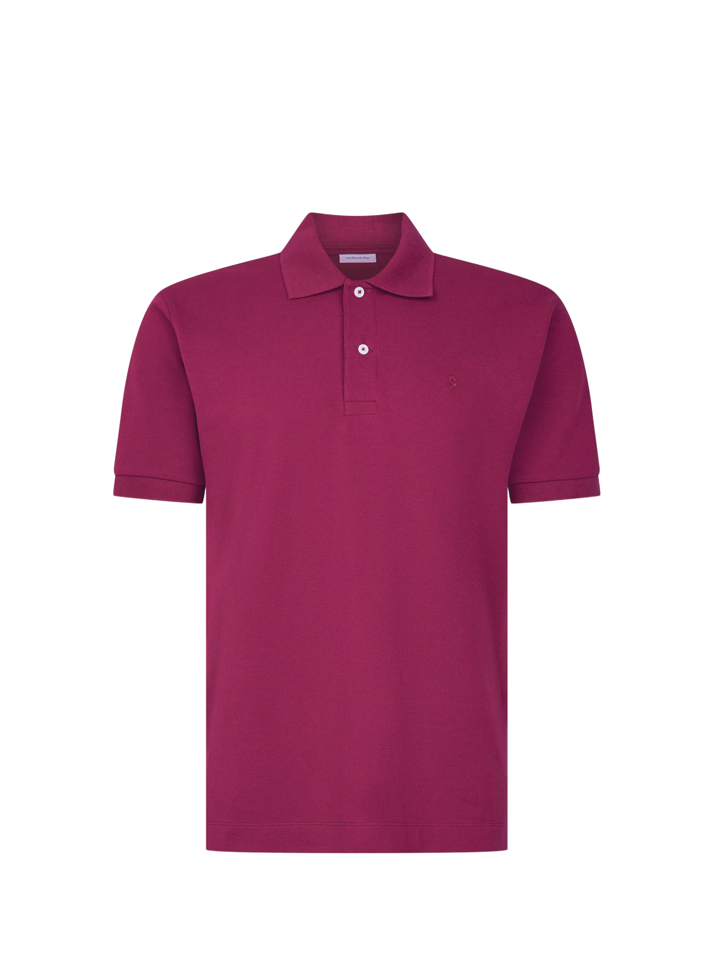 Solid short-sleeve cotton polo SEIDENSTICKER Pink