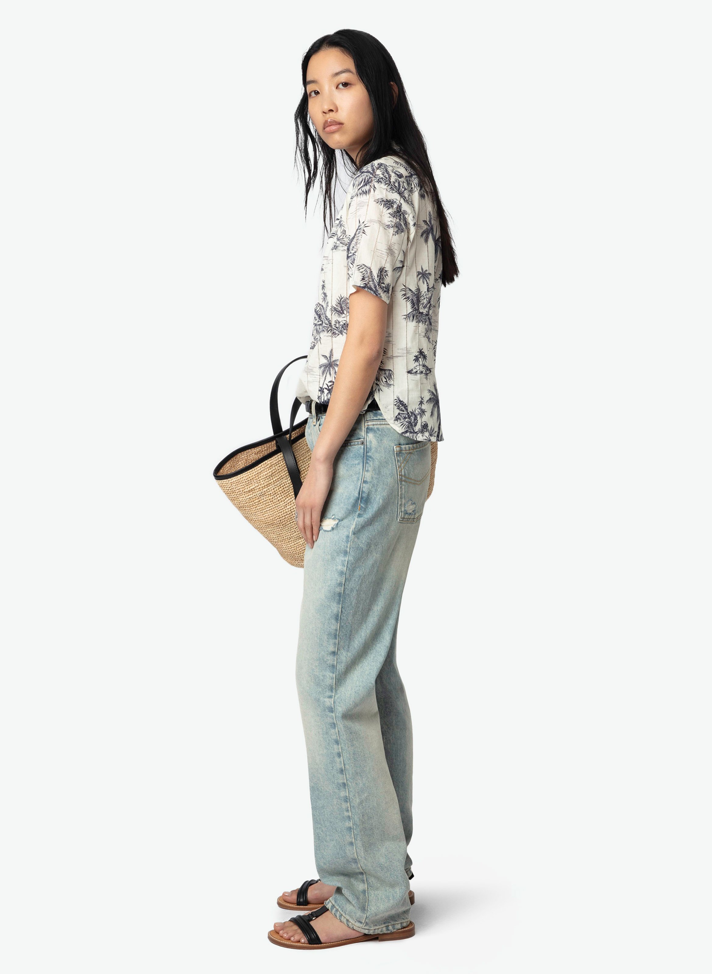 Ronde hals blouse van katoen topher ZADIG&VOLTAIRE Beige