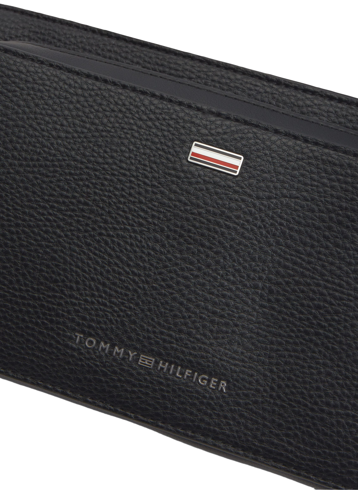 Textured bum bag with metallic logo TOMMY HILFIGER Black