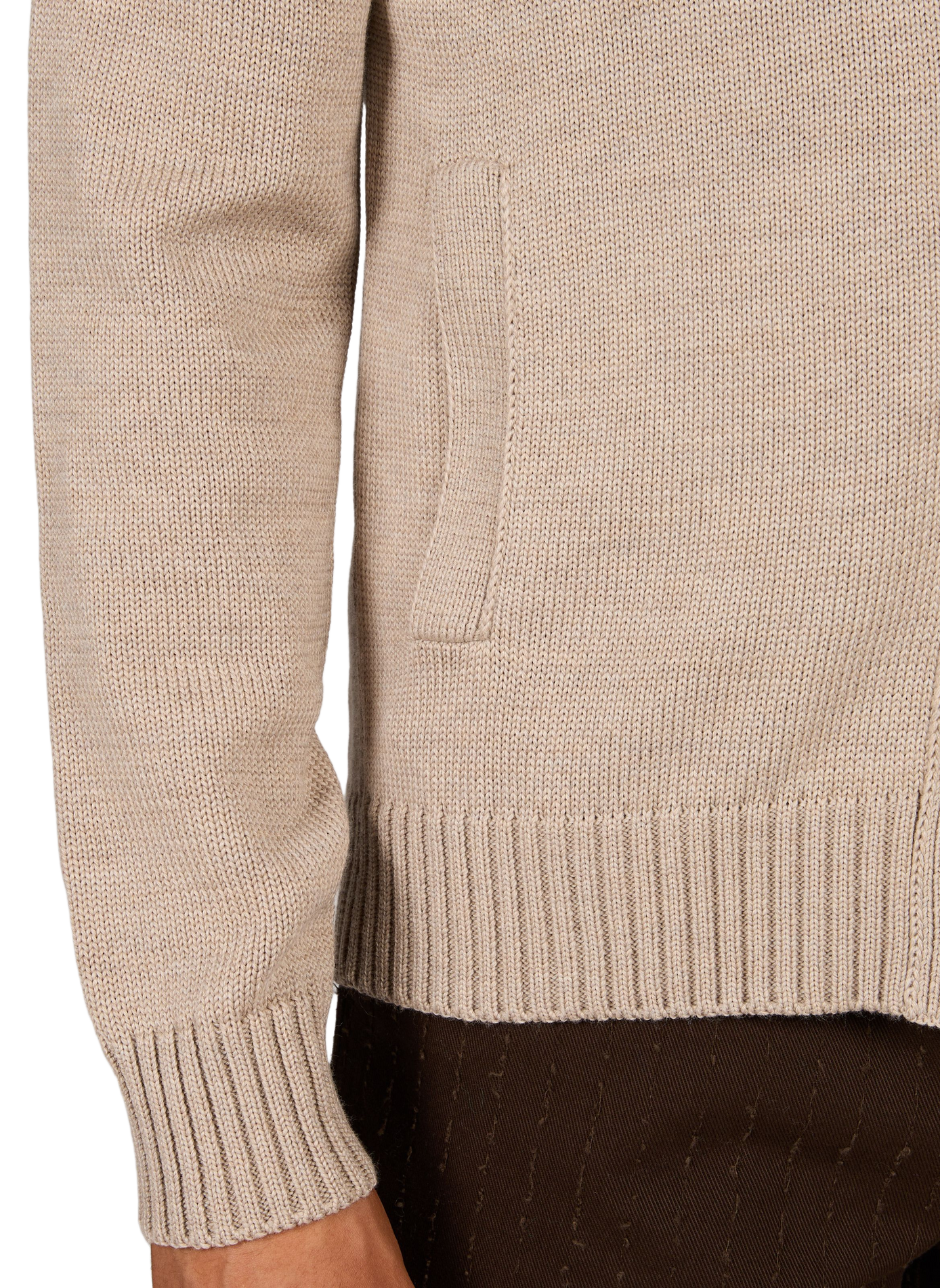 Wool high-neck cardigan SLOWEAR Beige