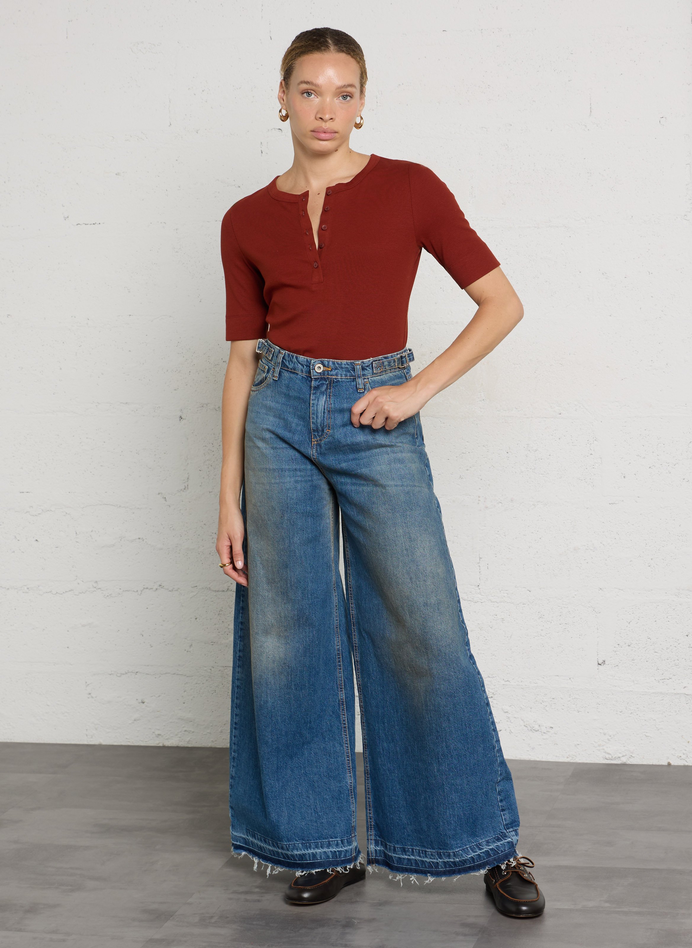 Tee-shirt droit col rond tessy MAISON 123 Rouge