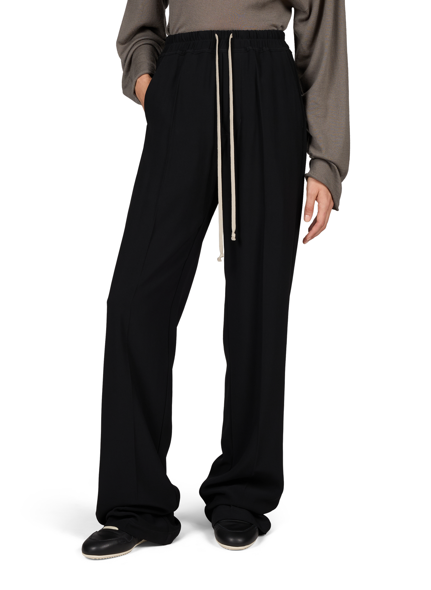 High-waisted straight-leg trousers RICK OWENS Black