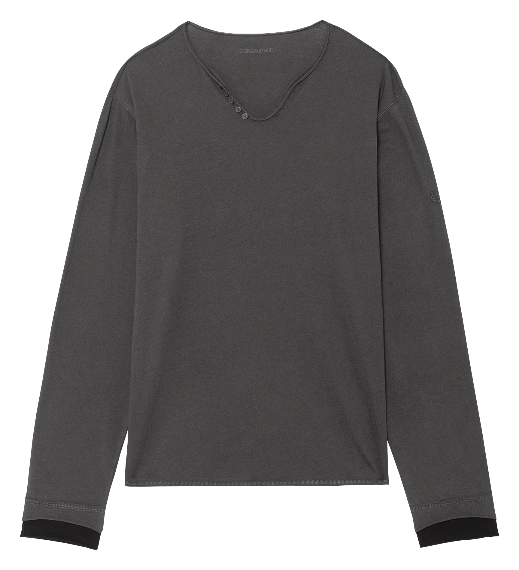 Tee-shirt tunisien bicolore en coton monastir ZADIG&VOLTAIRE Gris