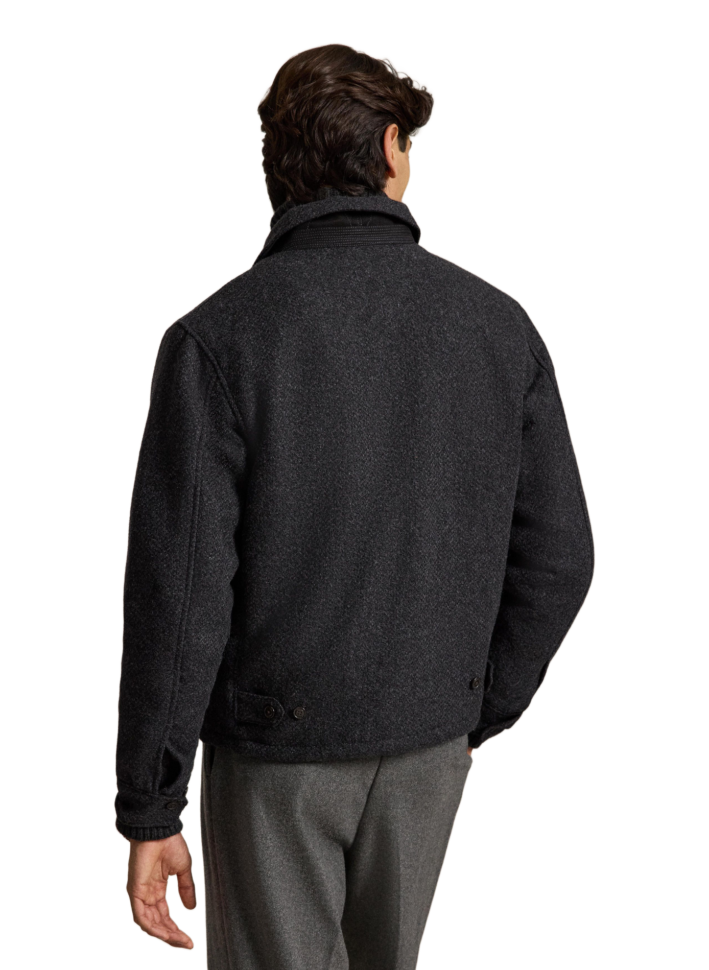 Veste courte zippée en laine  POLO RALPH LAUREN Beige