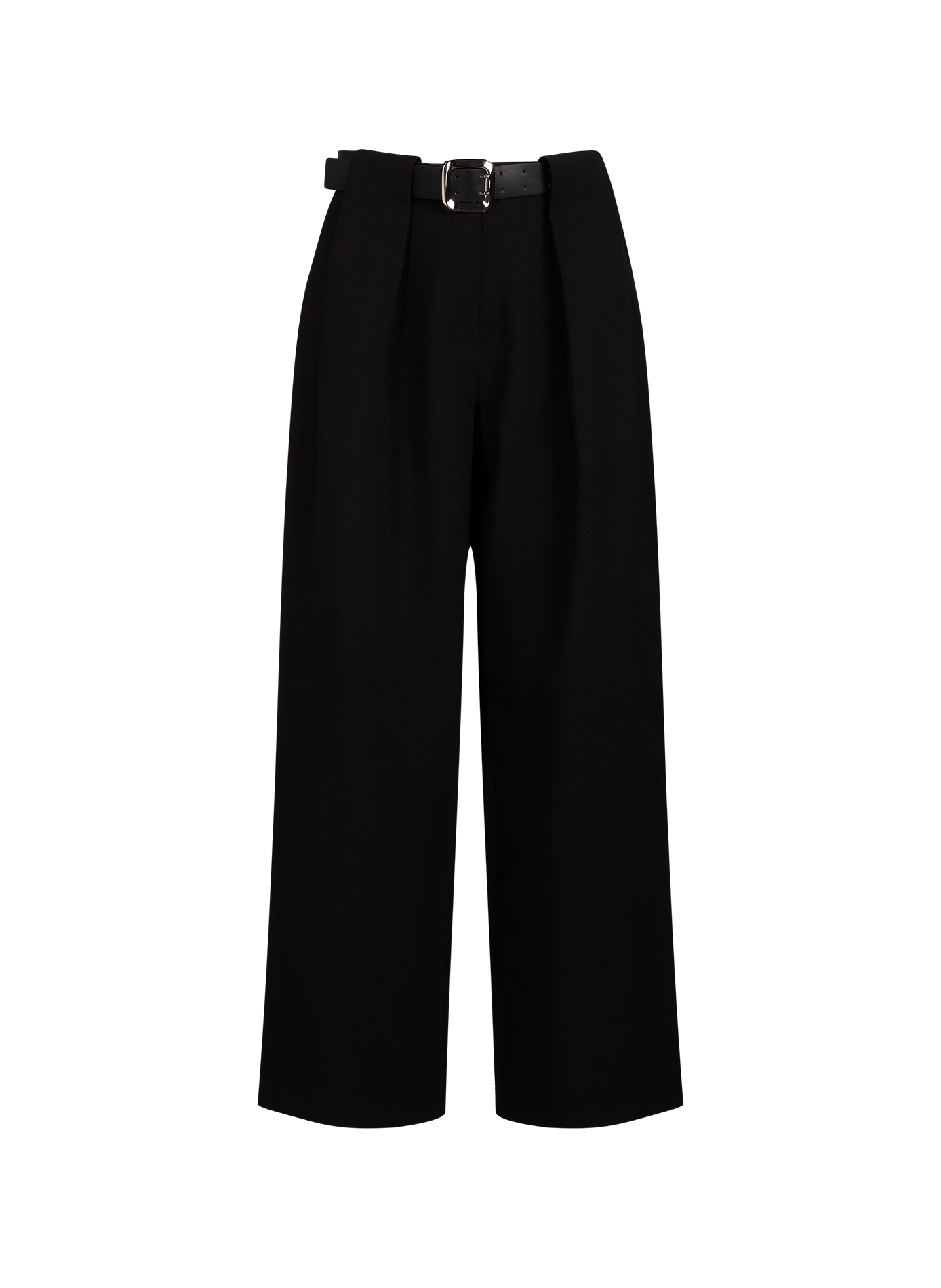 Matteo trousers with tucked-in belt SOURCE UNKNOWN Black