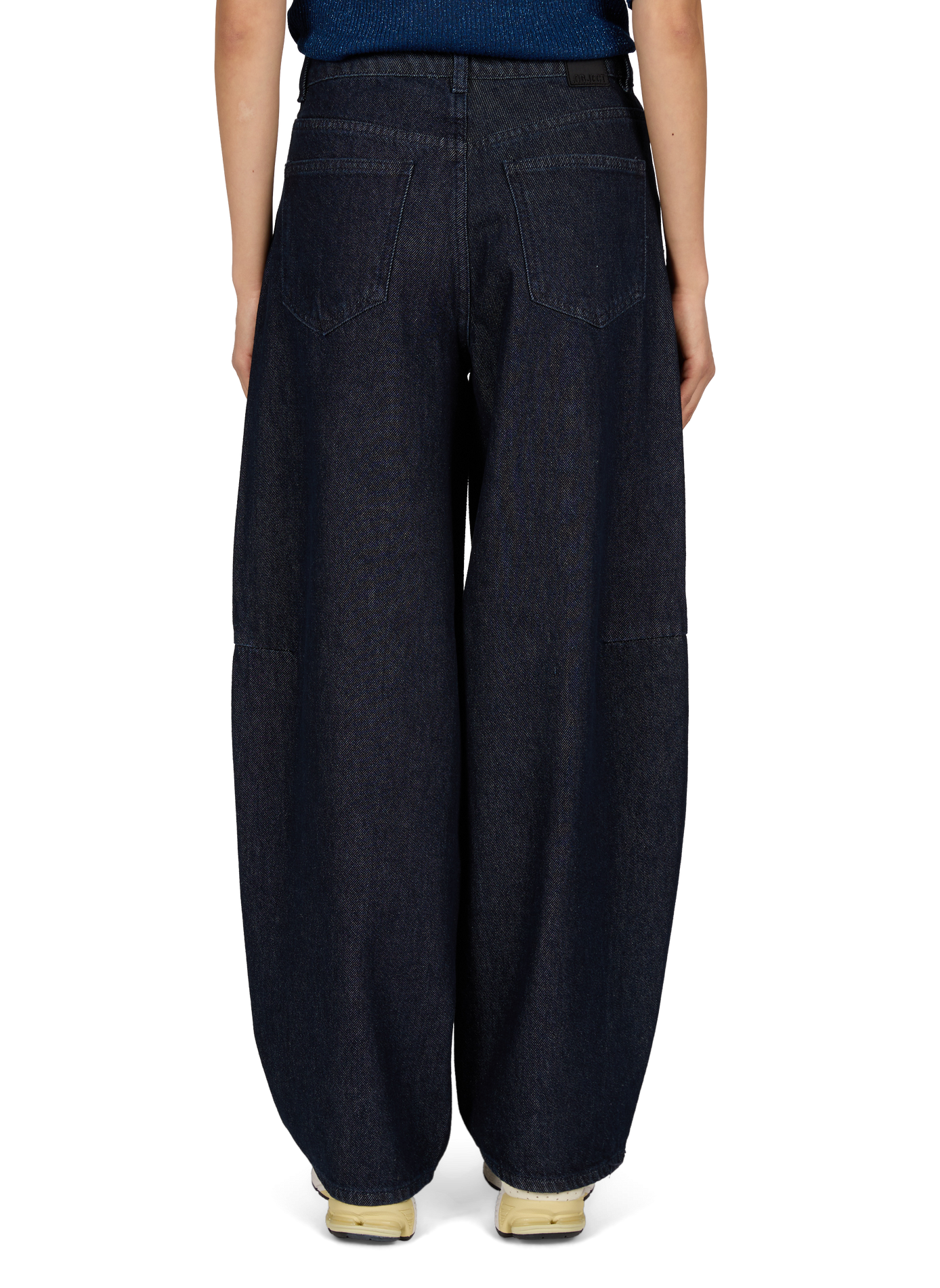 Elsa barrel-leg jeans in cotton-blend denim OBJECT Blue