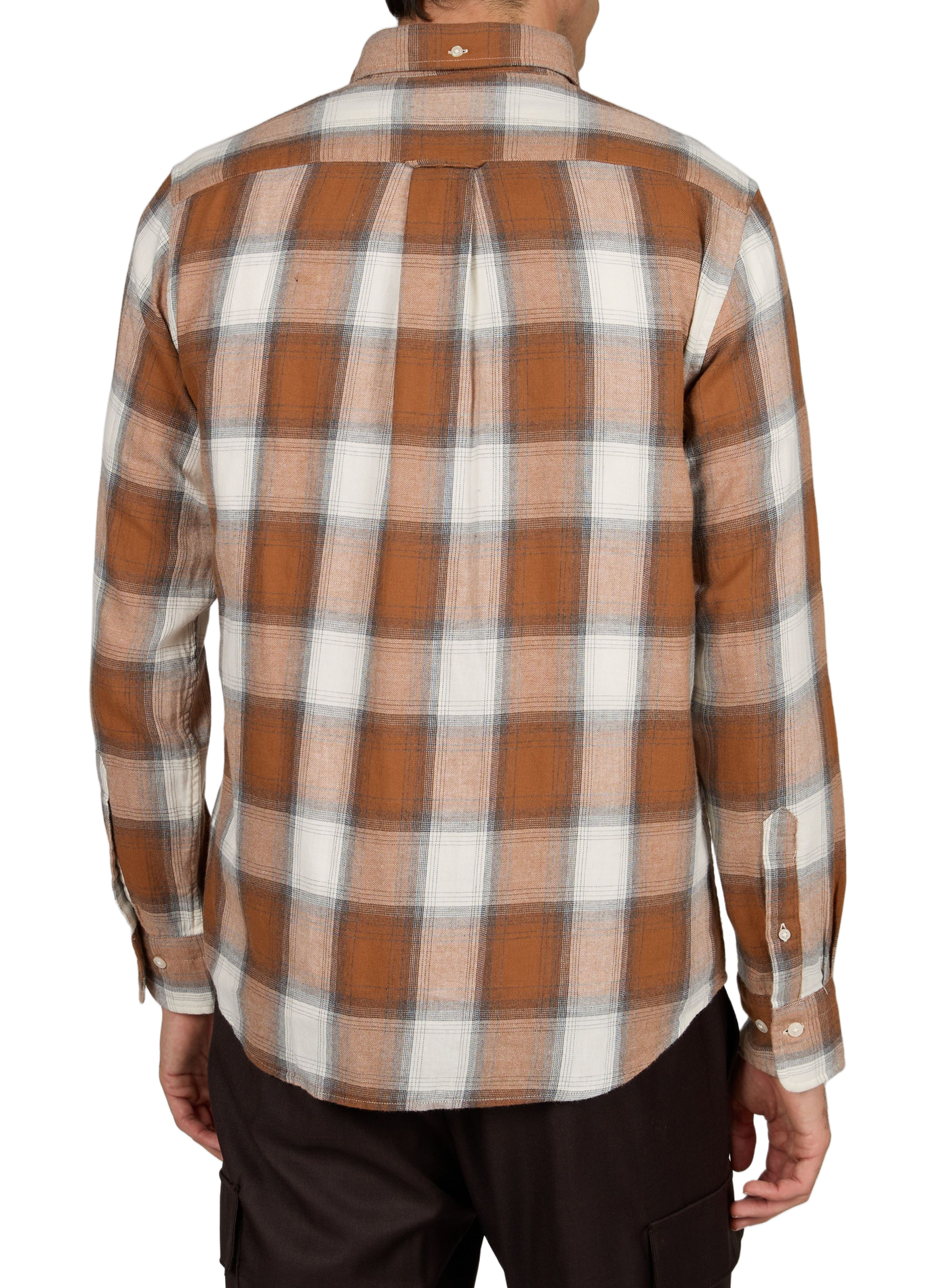 Straight checked cotton shirt with button-down collar GANT Multicolour
