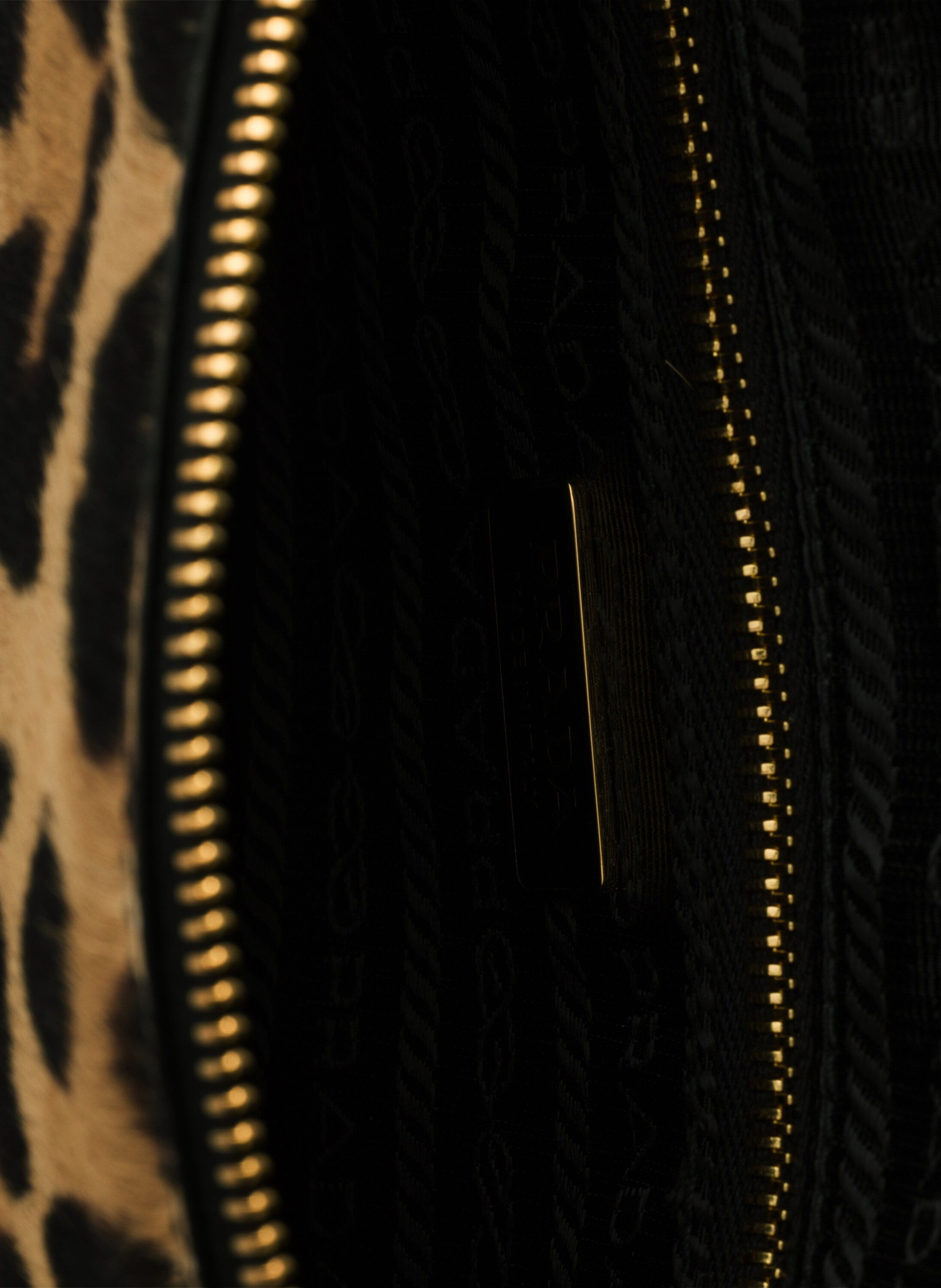 Small printed calf hair shoulder bag PRADA Beige